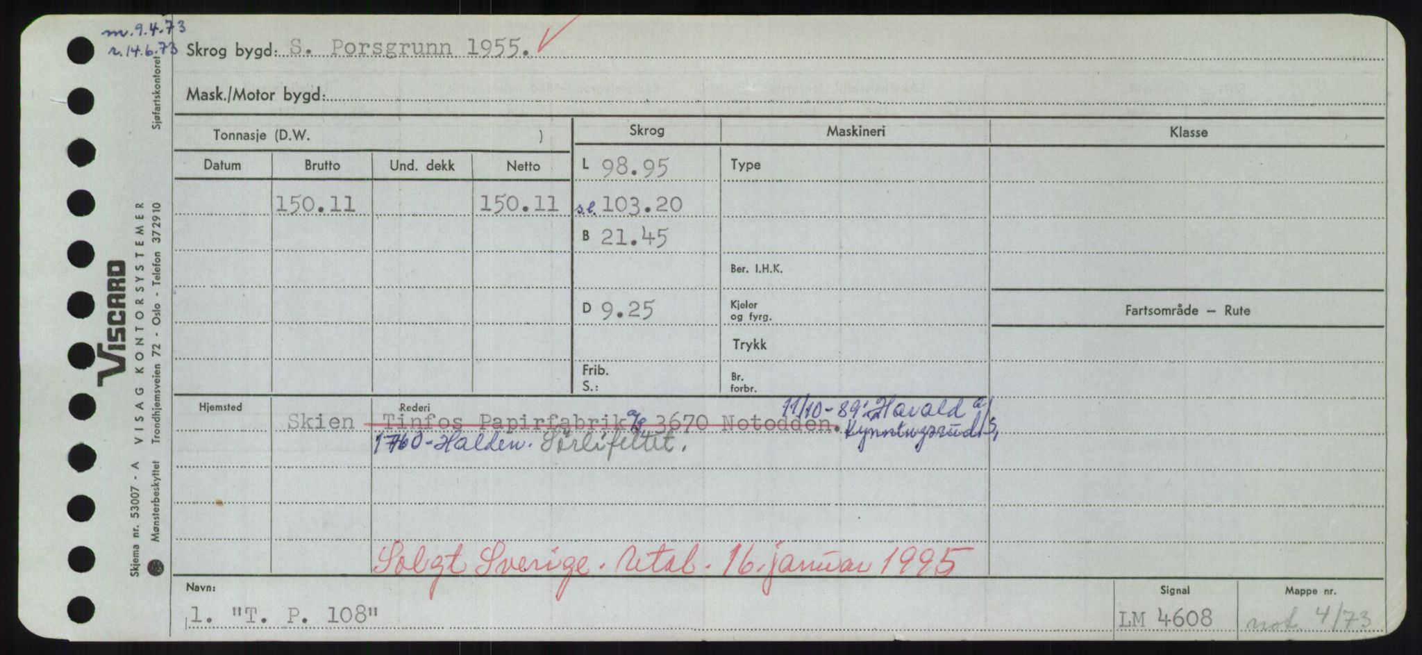 Sjøfartsdirektoratet med forløpere, Skipsmålingen, RA/S-1627/H/Hd/L0038: Fartøy, T-Th, p. 3