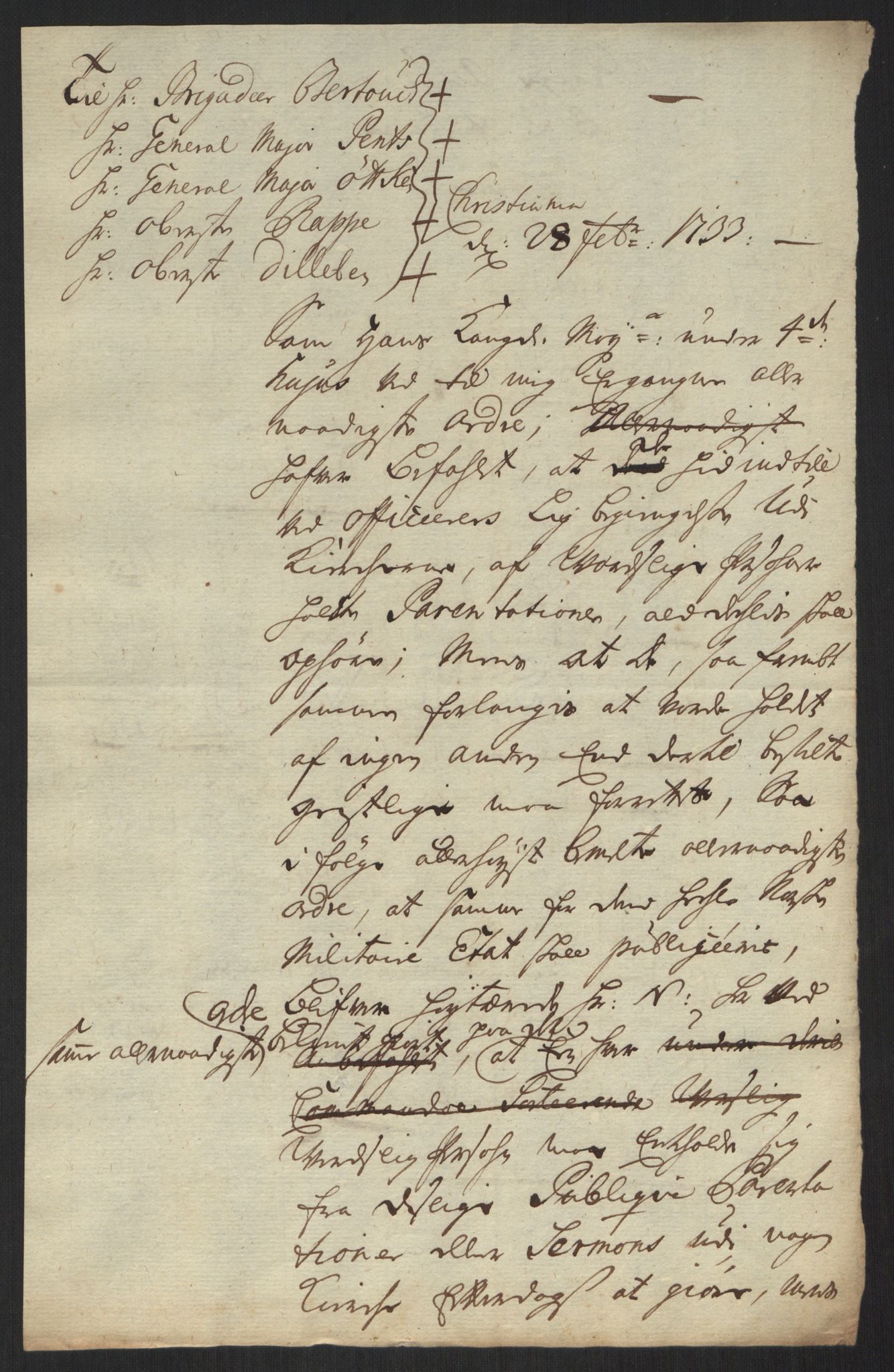 Kommanderende general (KG I) med Det norske krigsdirektorium, AV/RA-EA-5419/B/L0013: Kommanderende generals konsepter, 1730-1733, p. 599