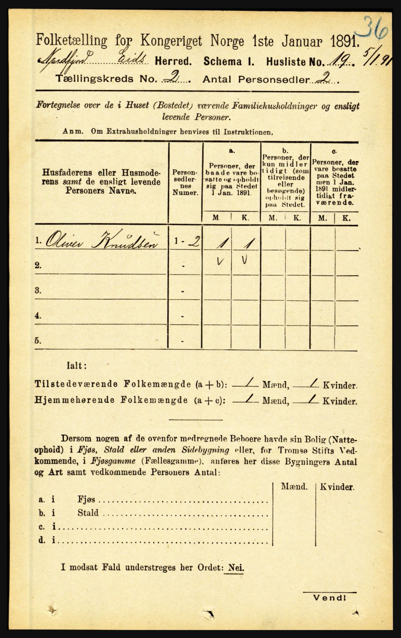 RA, 1891 census for 1443 Eid, 1891, p. 297