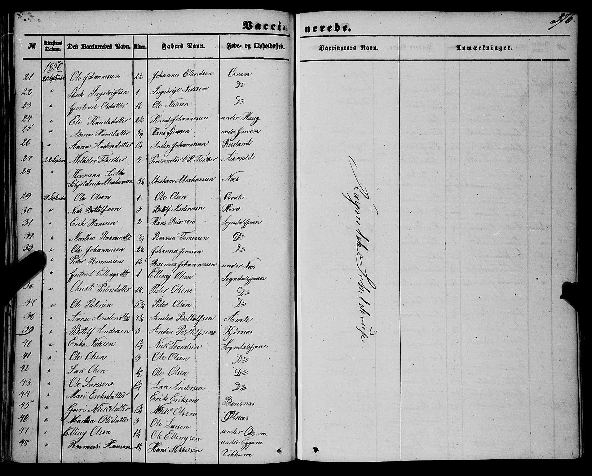 Sogndal sokneprestembete, AV/SAB-A-81301/H/Haa/Haaa/L0012II: Parish register (official) no. A 12II, 1847-1877, p. 376