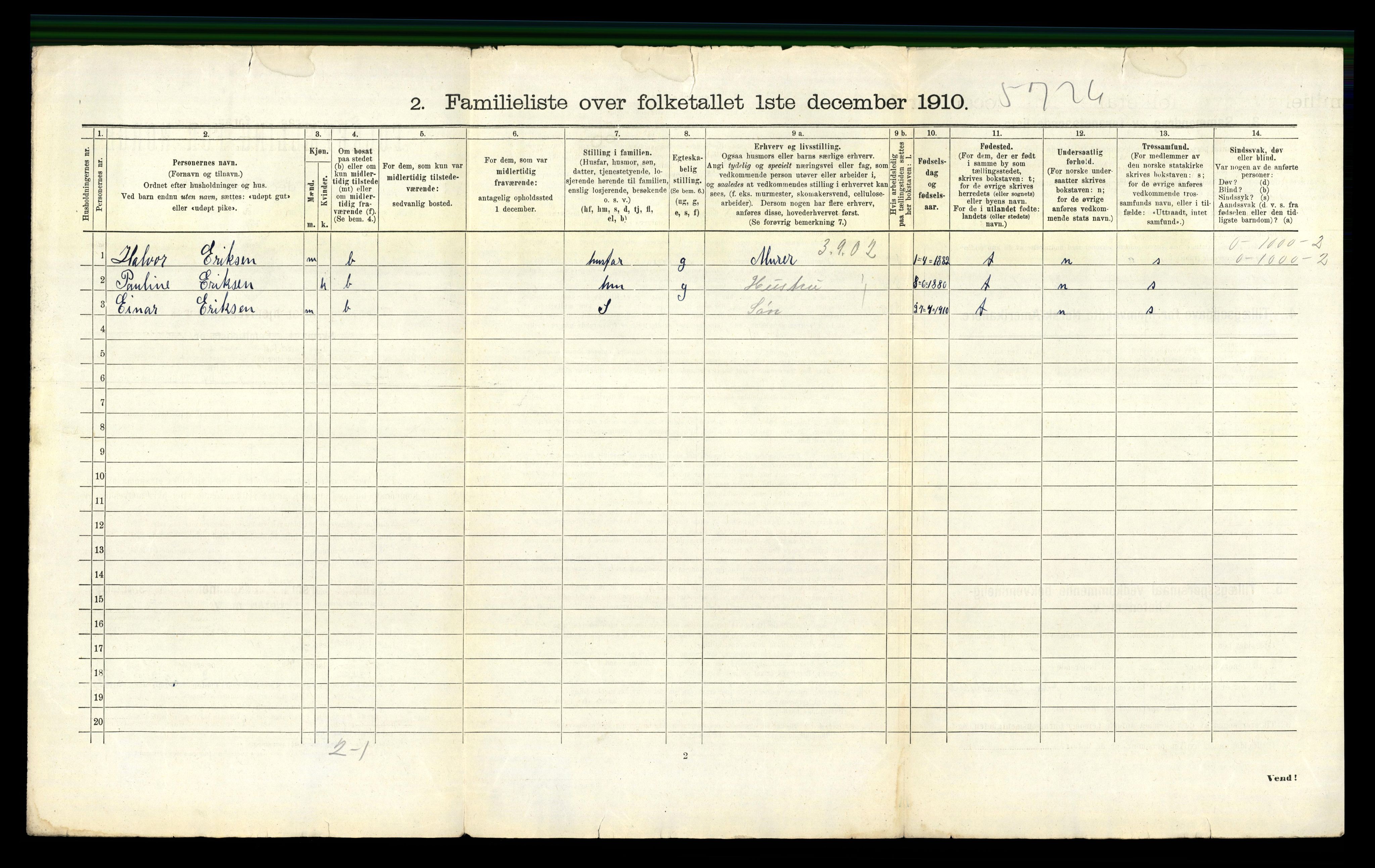 RA, 1910 census for Drammen, 1910, p. 6217