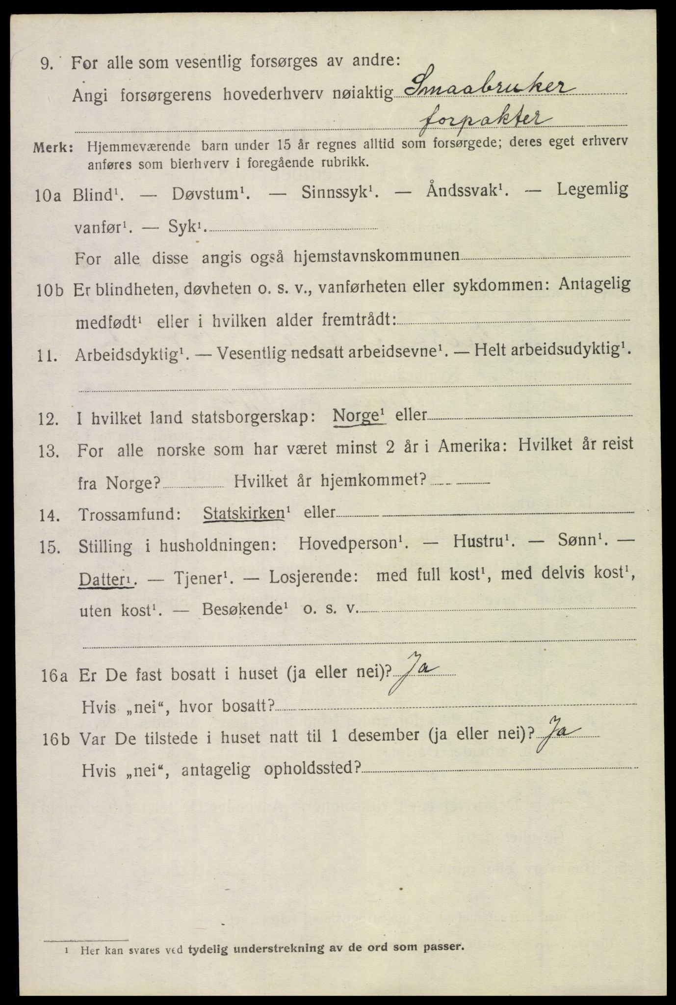 SAH, 1920 census for Hof, 1920, p. 7572