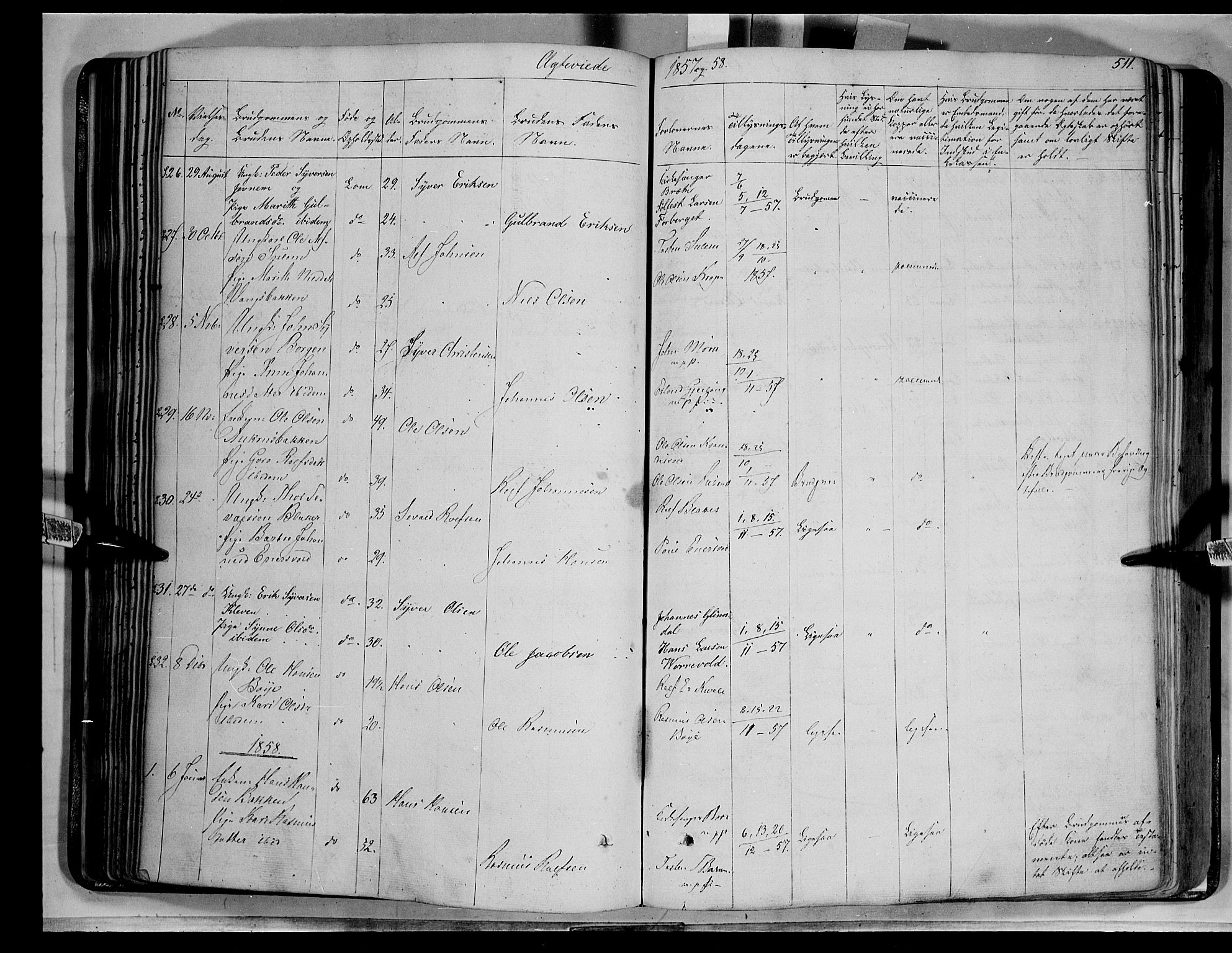 Lom prestekontor, AV/SAH-PREST-070/K/L0006: Parish register (official) no. 6B, 1837-1863, p. 511