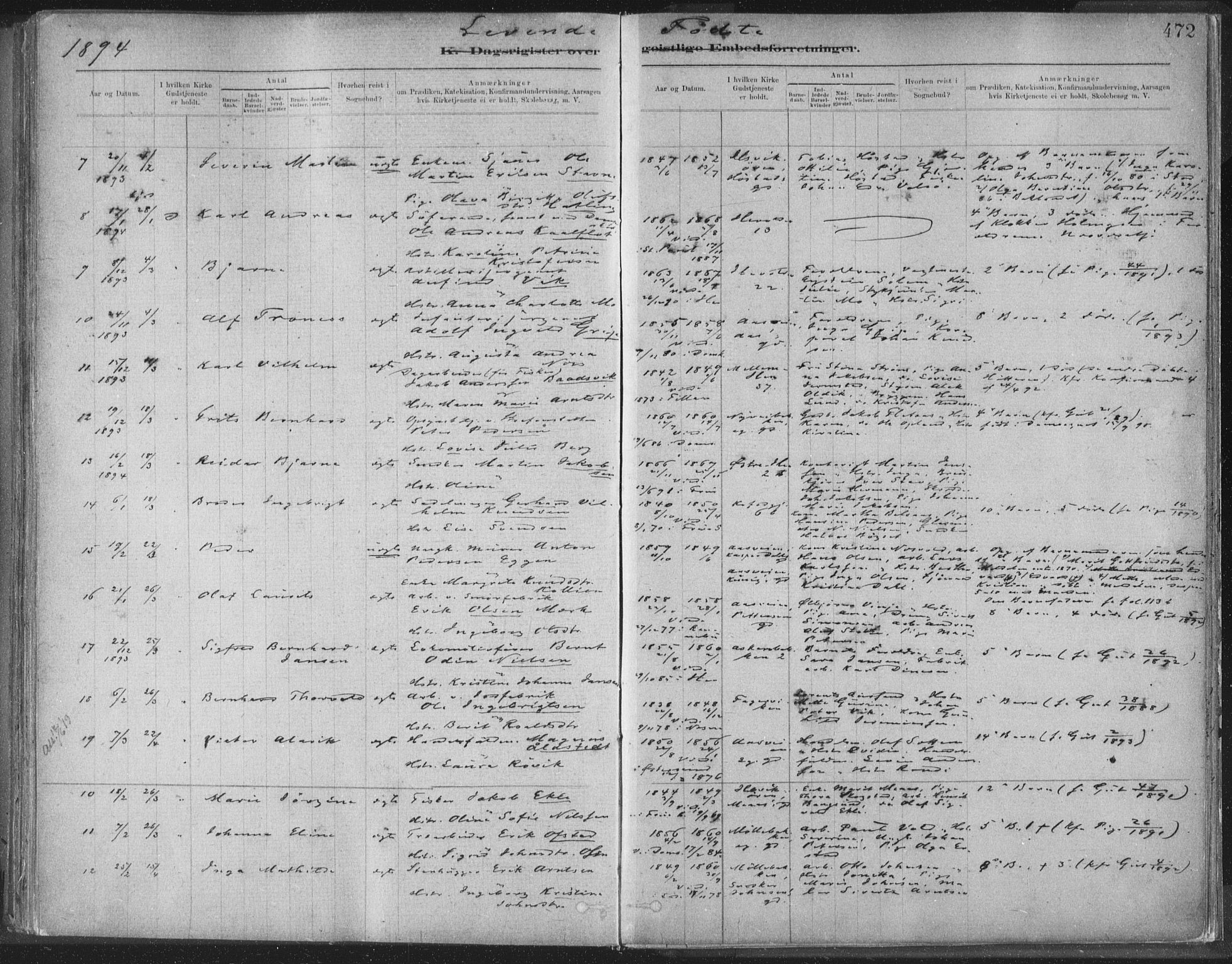 Ministerialprotokoller, klokkerbøker og fødselsregistre - Sør-Trøndelag, SAT/A-1456/603/L0163: Parish register (official) no. 603A02, 1879-1895, p. 472