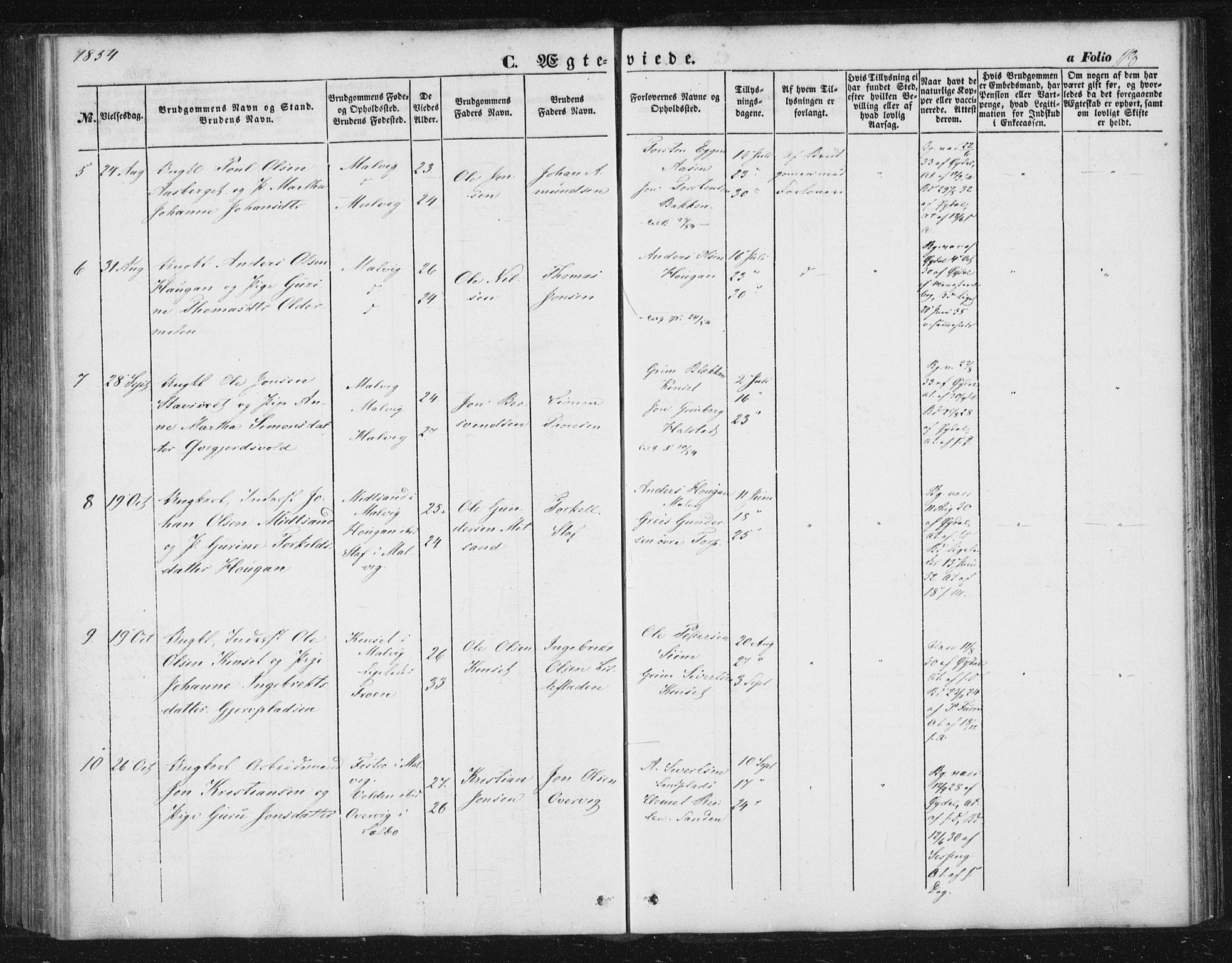 Ministerialprotokoller, klokkerbøker og fødselsregistre - Sør-Trøndelag, SAT/A-1456/616/L0407: Parish register (official) no. 616A04, 1848-1856, p. 118