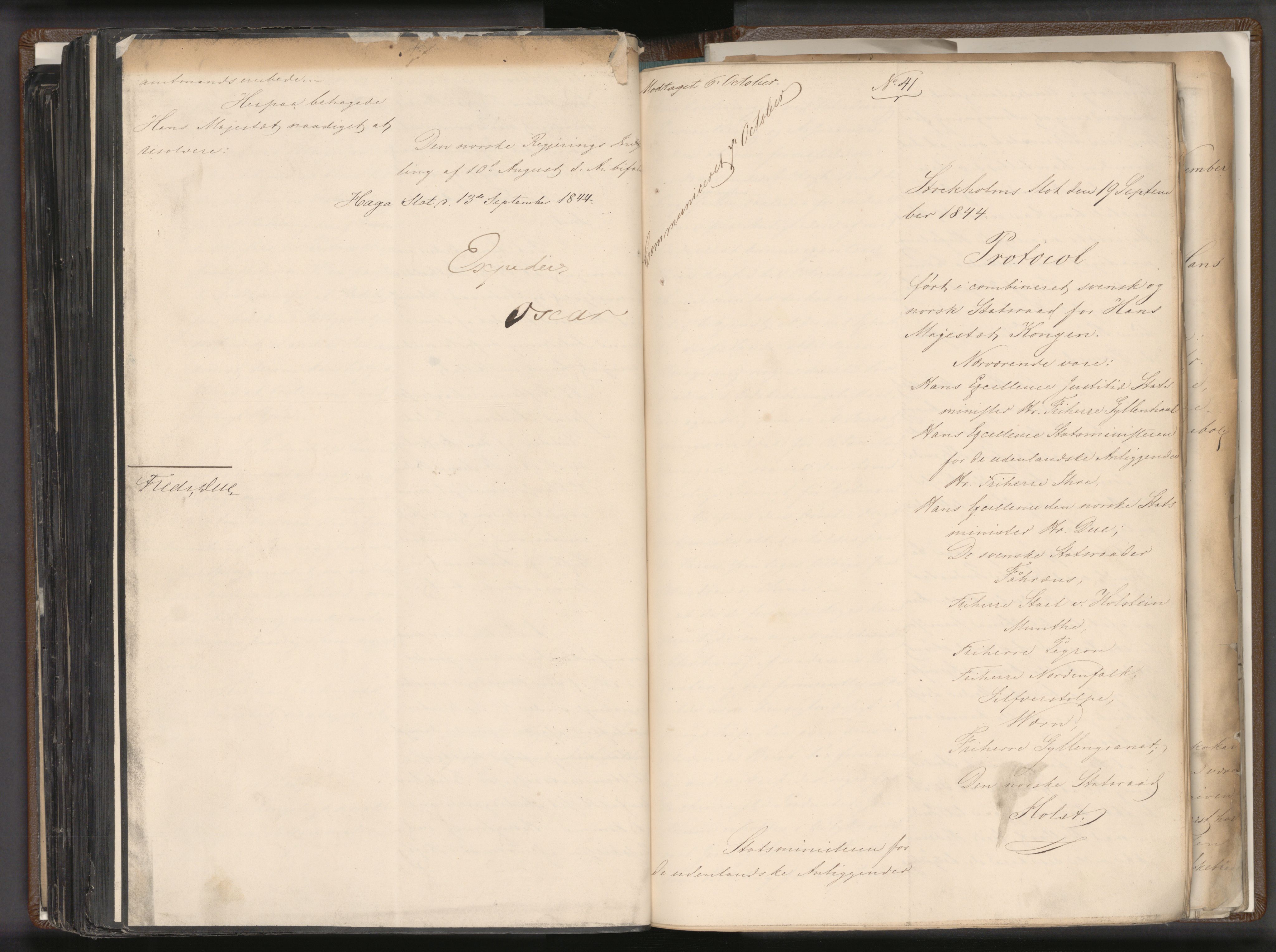 Statsrådssekretariatet, AV/RA-S-1001/A/Ab/L0060: Kgl. res. nr. 780-1719, 2. halvår, 1844