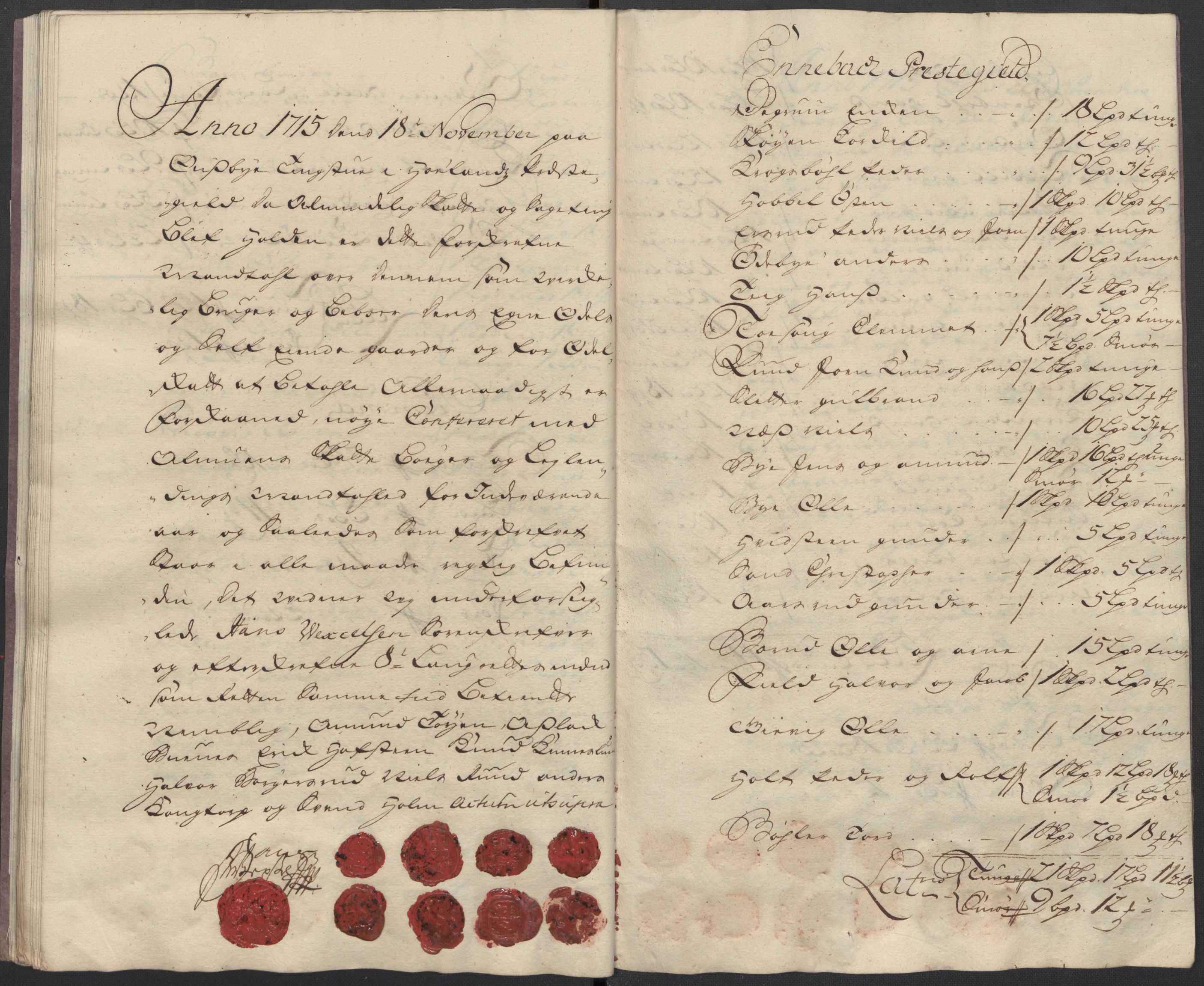 Rentekammeret inntil 1814, Reviderte regnskaper, Fogderegnskap, AV/RA-EA-4092/R11/L0597: Fogderegnskap Nedre Romerike, 1715, p. 240