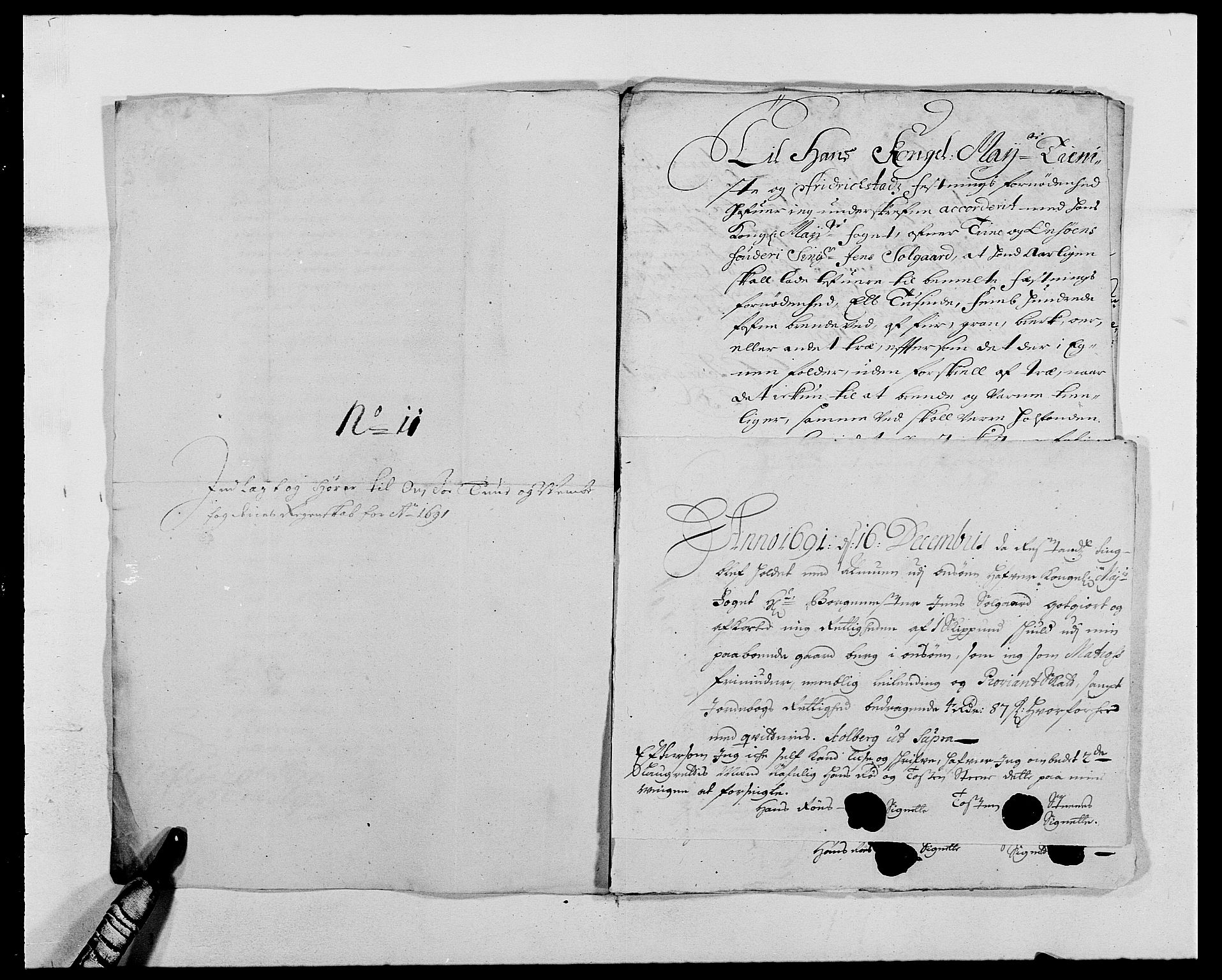 Rentekammeret inntil 1814, Reviderte regnskaper, Fogderegnskap, AV/RA-EA-4092/R03/L0119: Fogderegnskap Onsøy, Tune, Veme og Åbygge fogderi, 1690-1691, p. 264