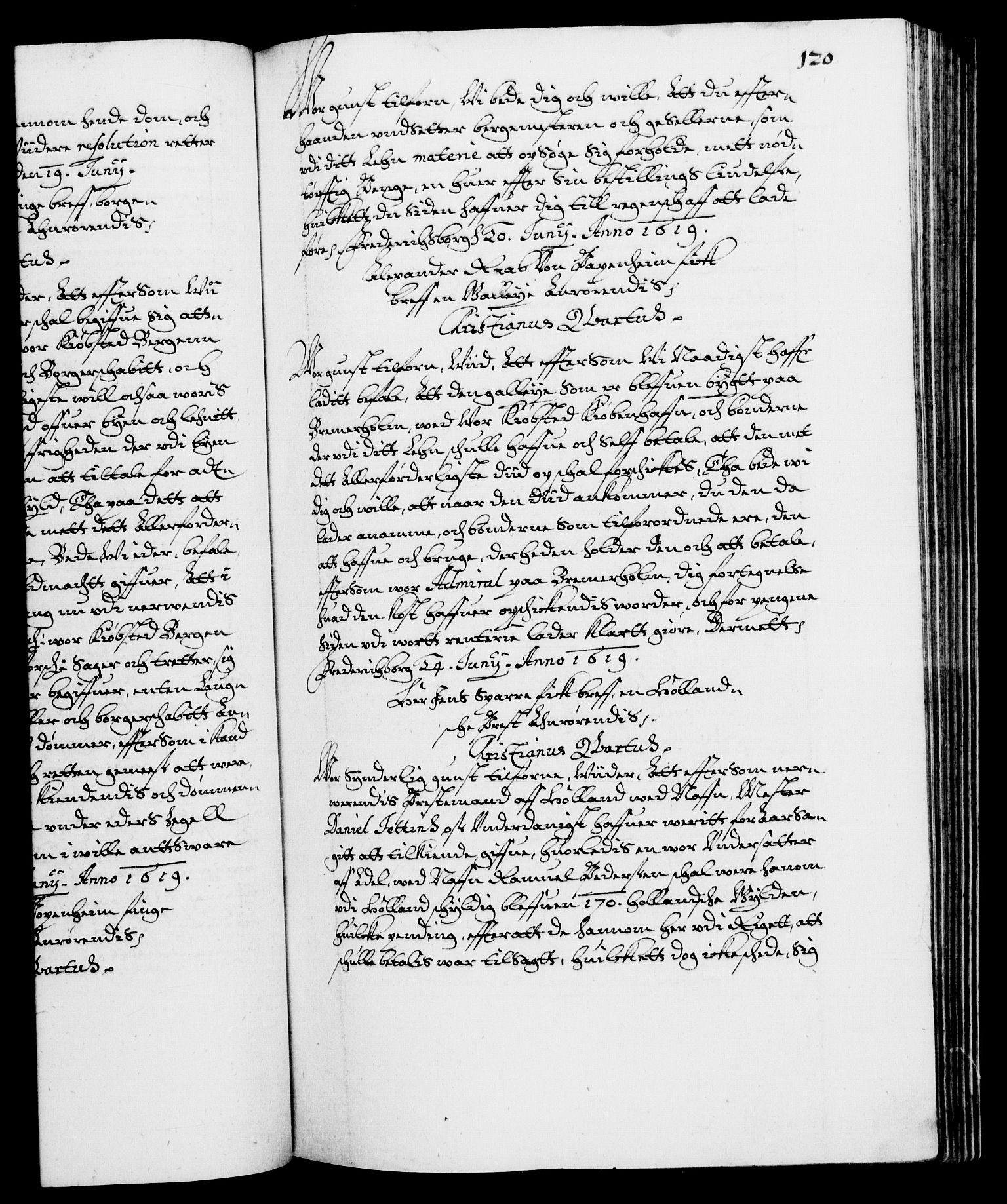 Danske Kanselli 1572-1799, RA/EA-3023/F/Fc/Fca/Fcab/L0004: Norske tegnelser (mikrofilm), 1617-1627, p. 120a