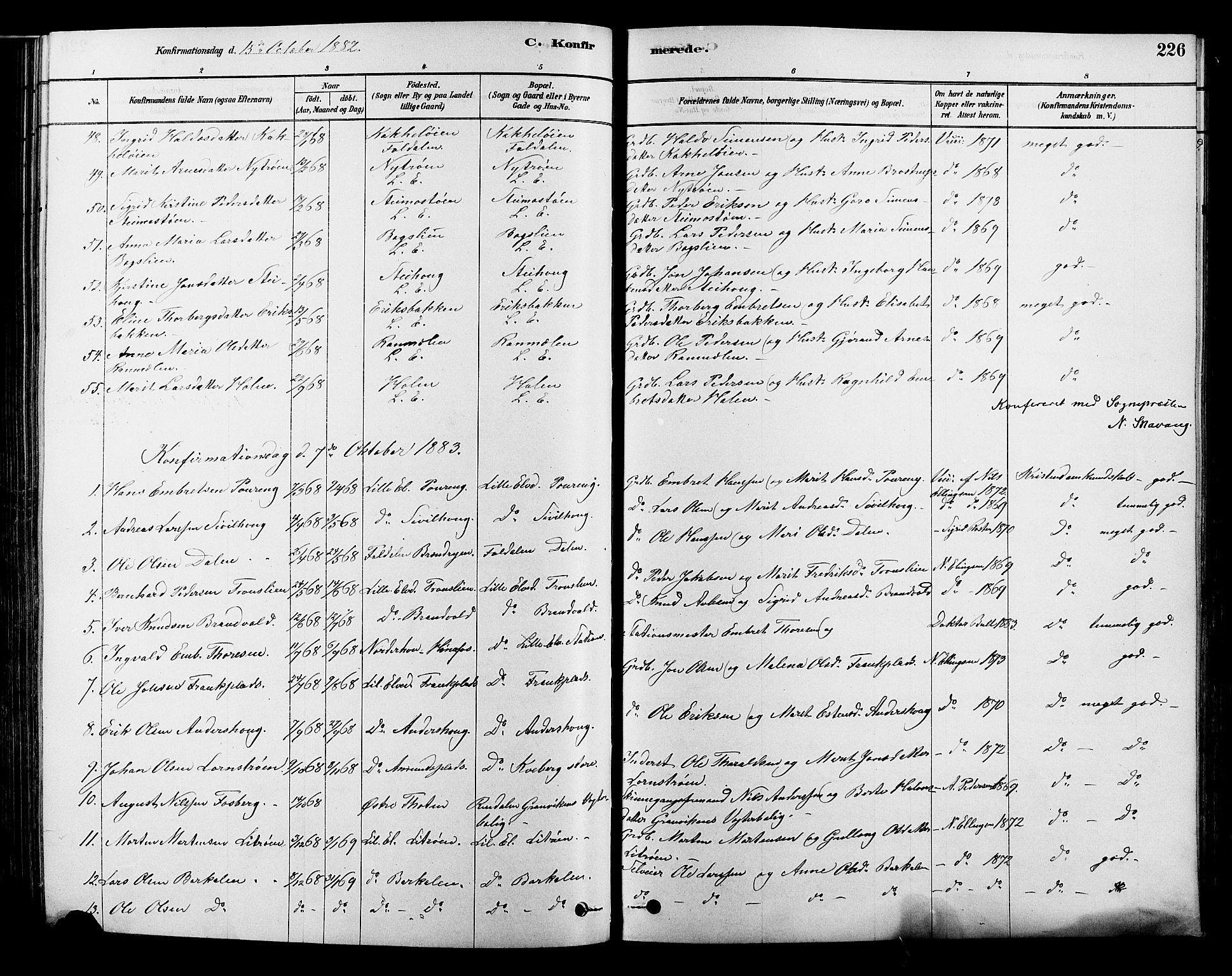 Alvdal prestekontor, SAH/PREST-060/H/Ha/Hab/L0003: Parish register (copy) no. 3, 1878-1907, p. 226