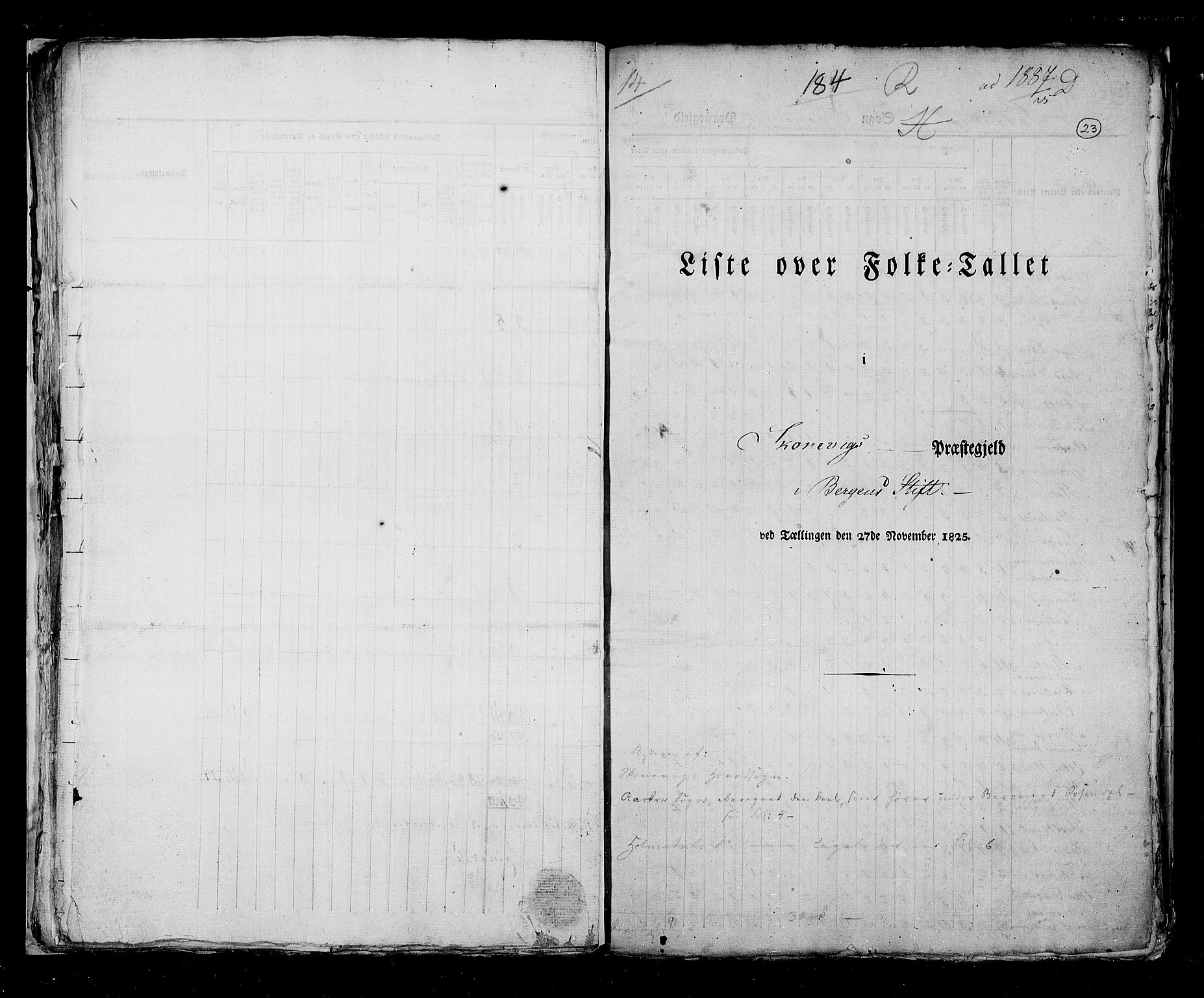 RA, Census 1825, vol. 13: Søndre Bergenhus amt, 1825, p. 23