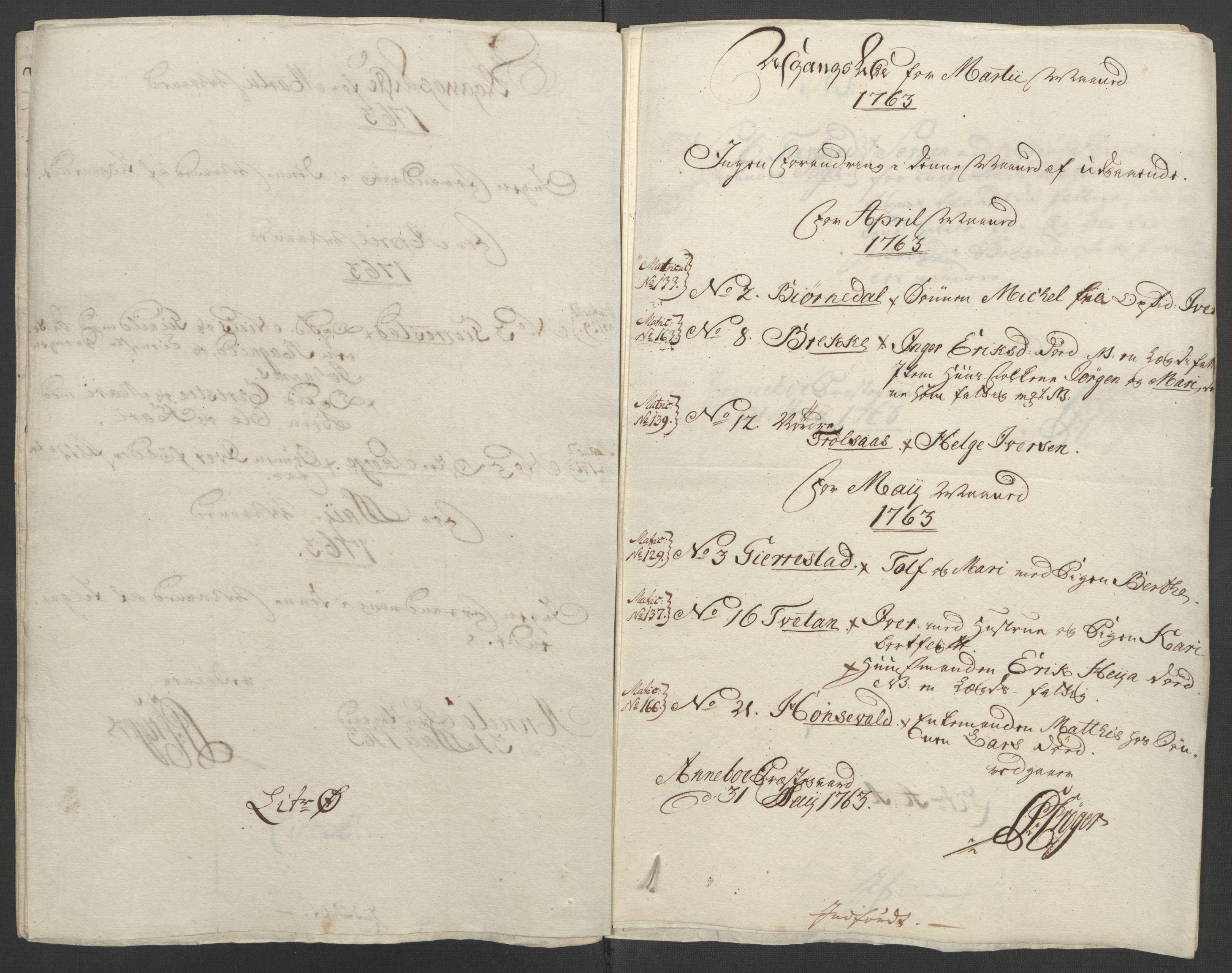 Rentekammeret inntil 1814, Reviderte regnskaper, Fogderegnskap, RA/EA-4092/R33/L2033: Ekstraskatten Larvik grevskap, 1762-1764, p. 189