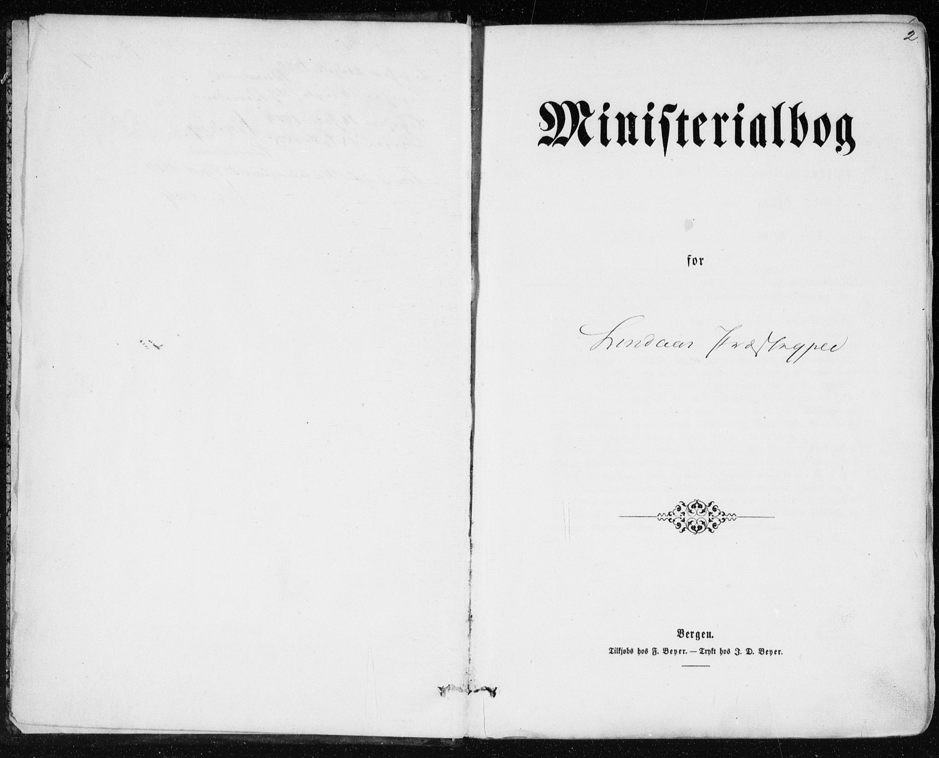 Lindås Sokneprestembete, SAB/A-76701/H/Haa: Parish register (official) no. A 16, 1863-1875, p. 2
