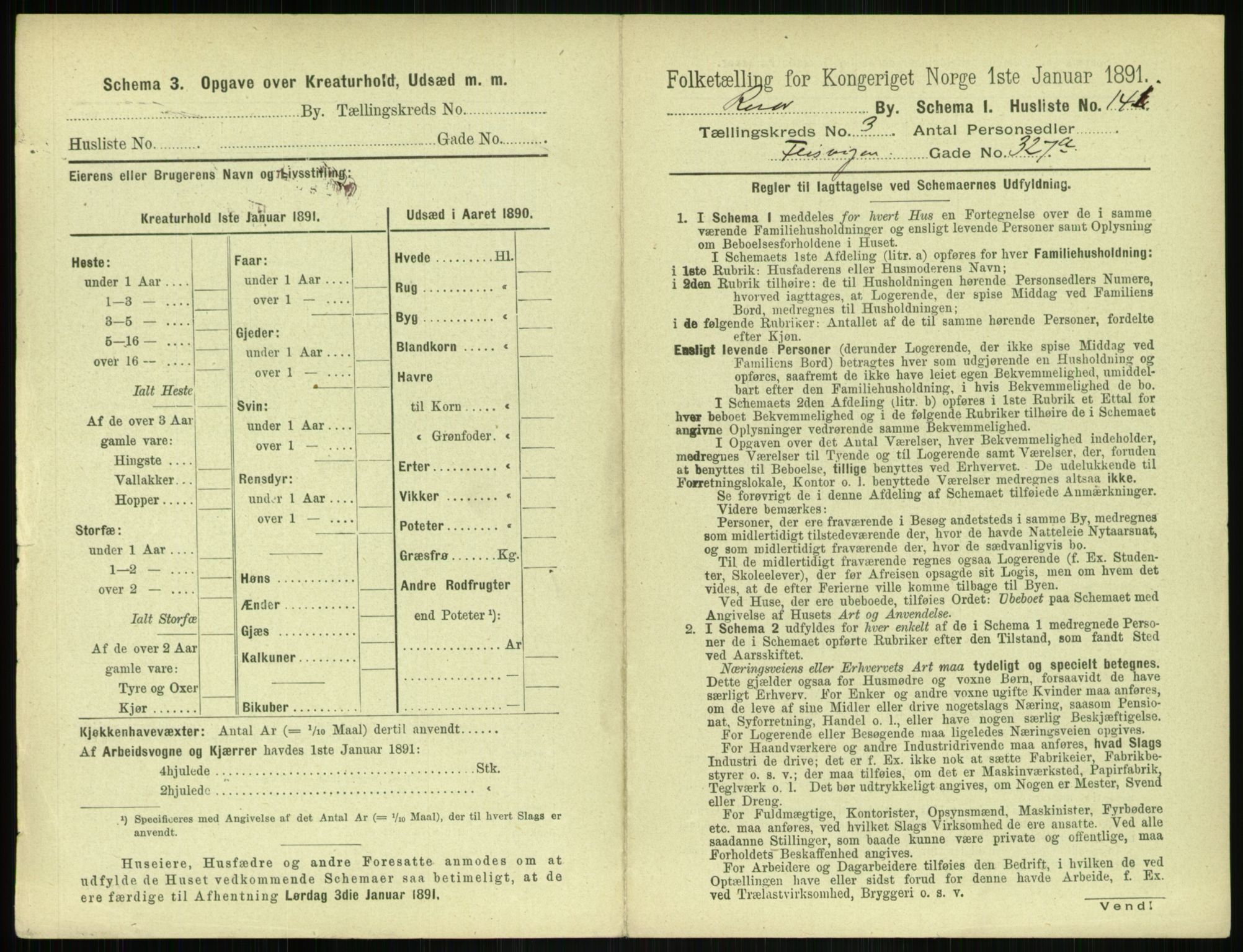 RA, 1891 census for 0901 Risør, 1891, p. 883