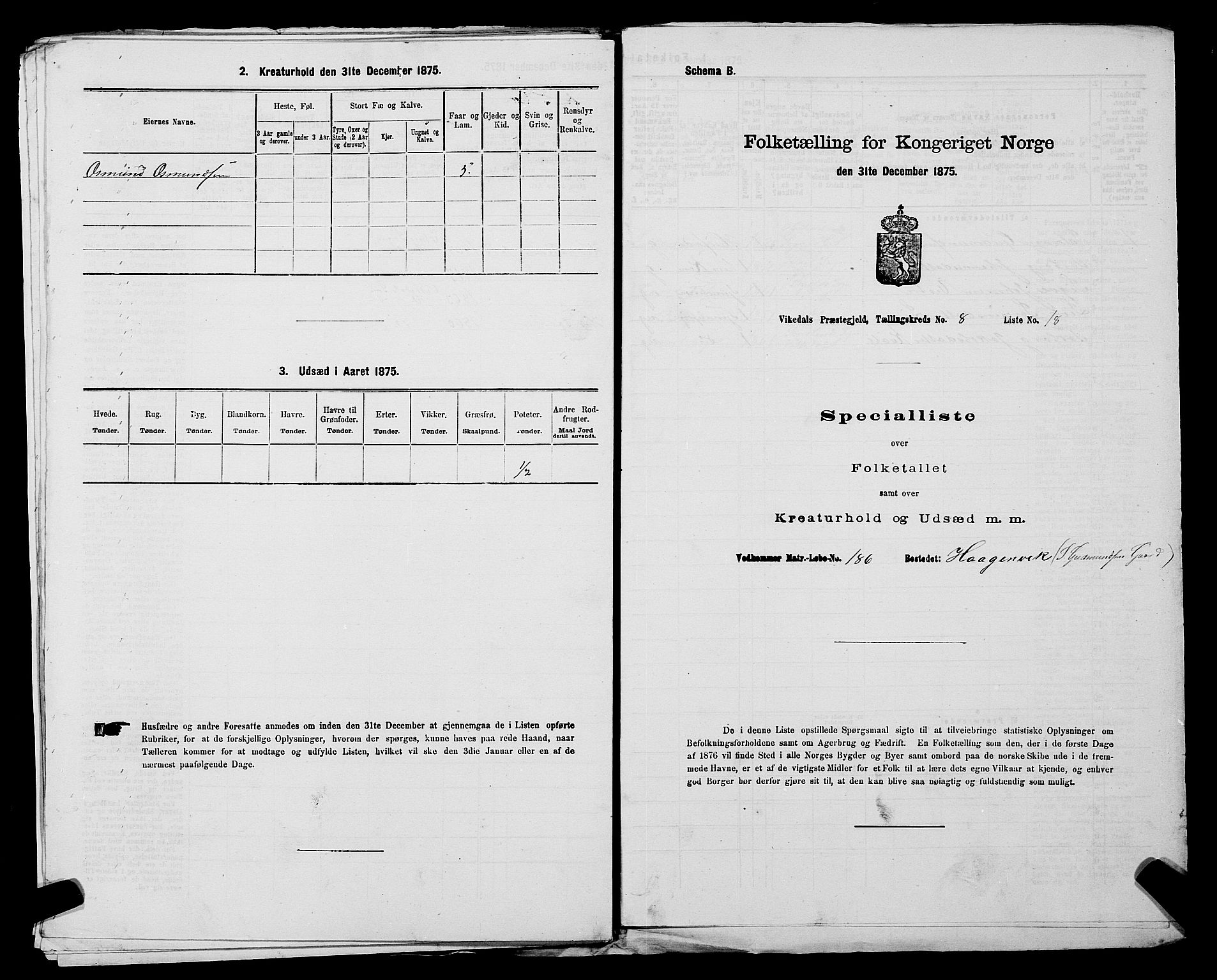 SAST, 1875 census for 1157P Vikedal, 1875, p. 939