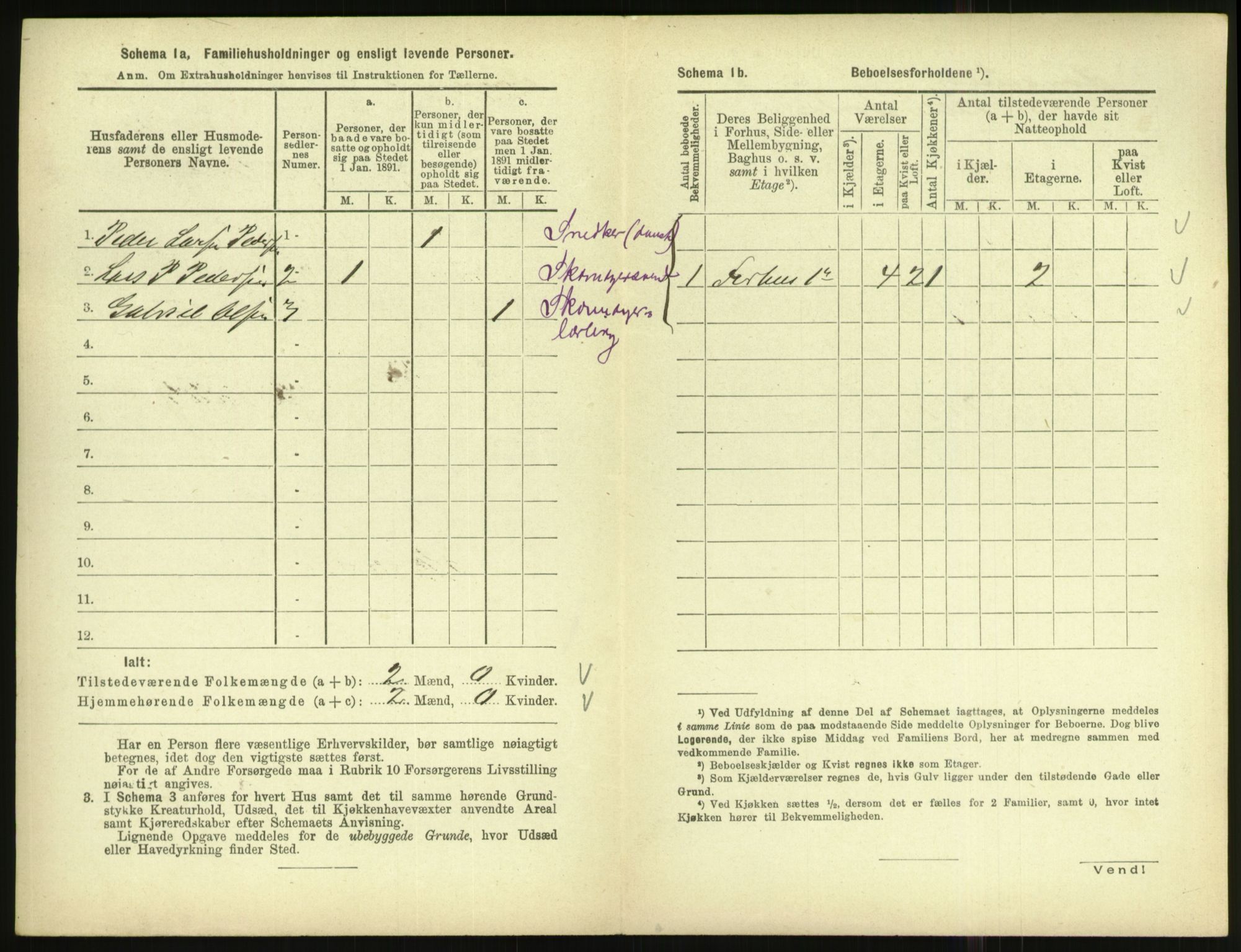 RA, 1891 census for 1003 Farsund, 1891, p. 321