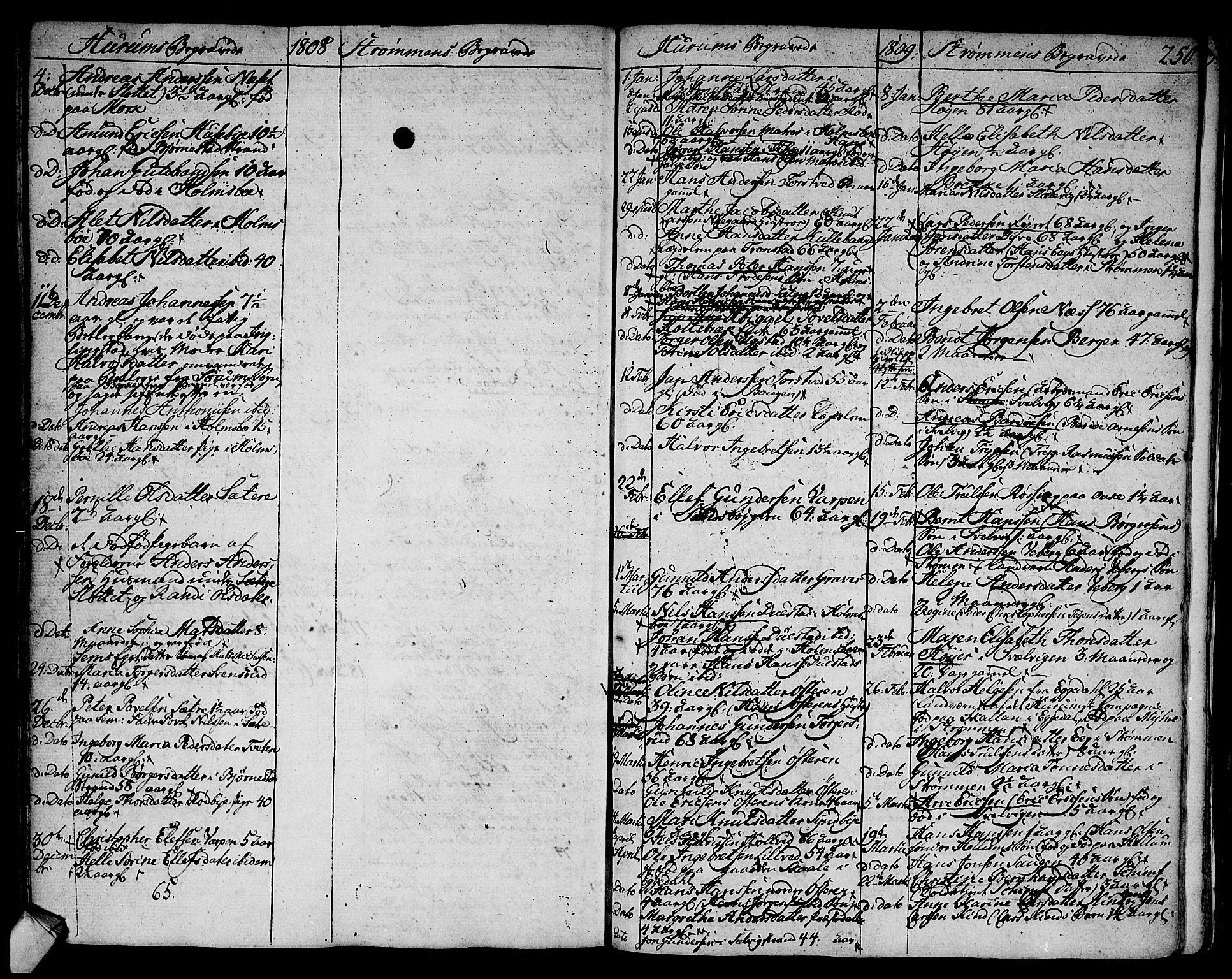 Hurum kirkebøker, AV/SAKO-A-229/F/Fa/L0007: Parish register (official) no. 7, 1771-1810, p. 250