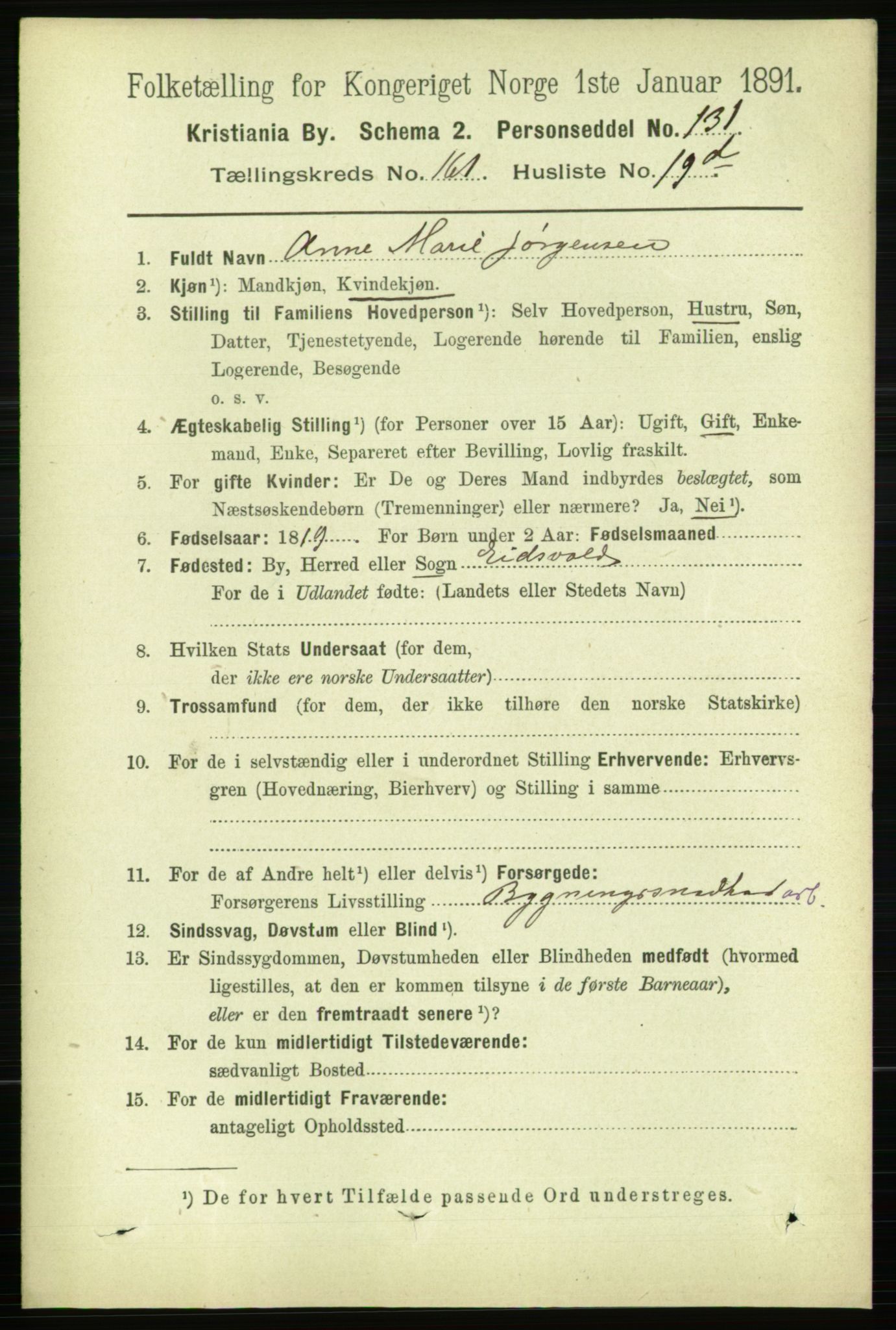 RA, 1891 census for 0301 Kristiania, 1891, p. 92256