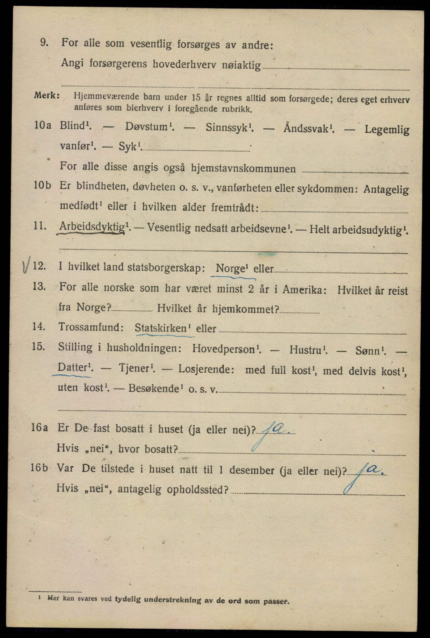 SAO, 1920 census for Kristiania, 1920, p. 237036