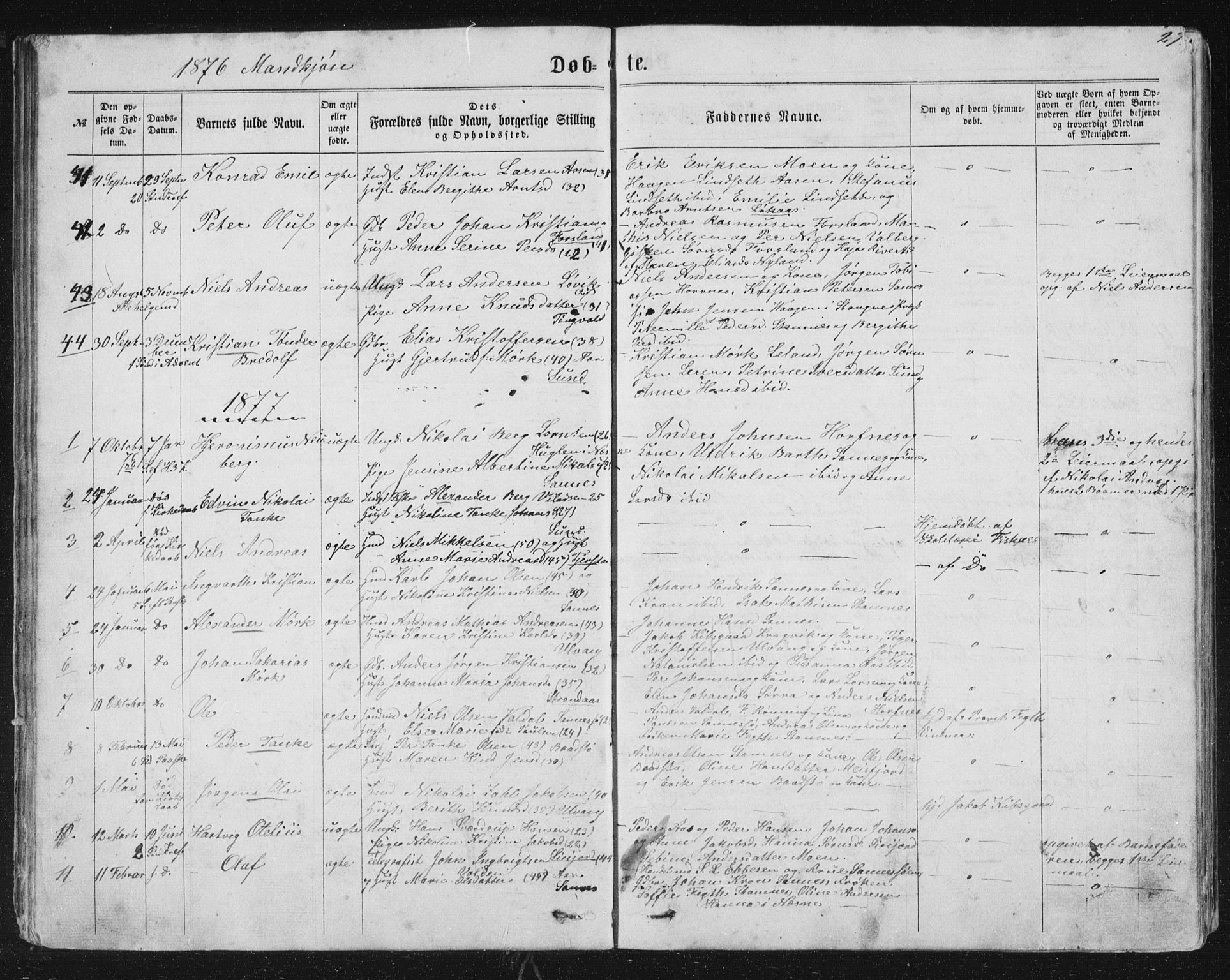 Ministerialprotokoller, klokkerbøker og fødselsregistre - Nordland, AV/SAT-A-1459/831/L0476: Parish register (copy) no. 831C03, 1866-1877, p. 27