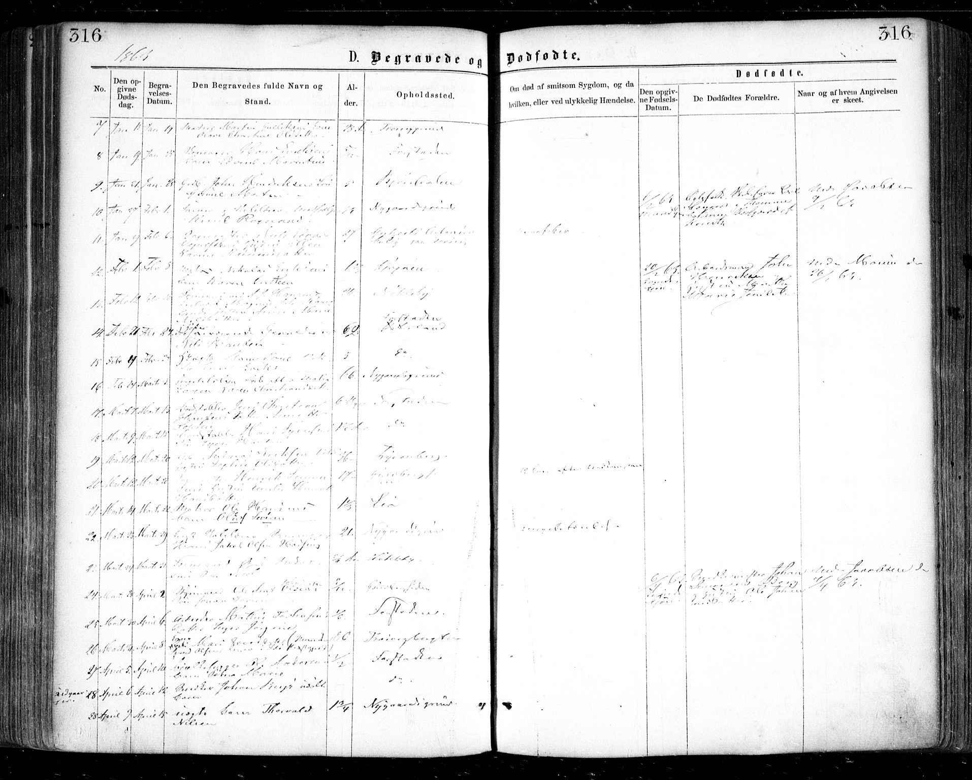 Glemmen prestekontor Kirkebøker, AV/SAO-A-10908/F/Fa/L0008: Parish register (official) no. 8, 1862-1871, p. 316