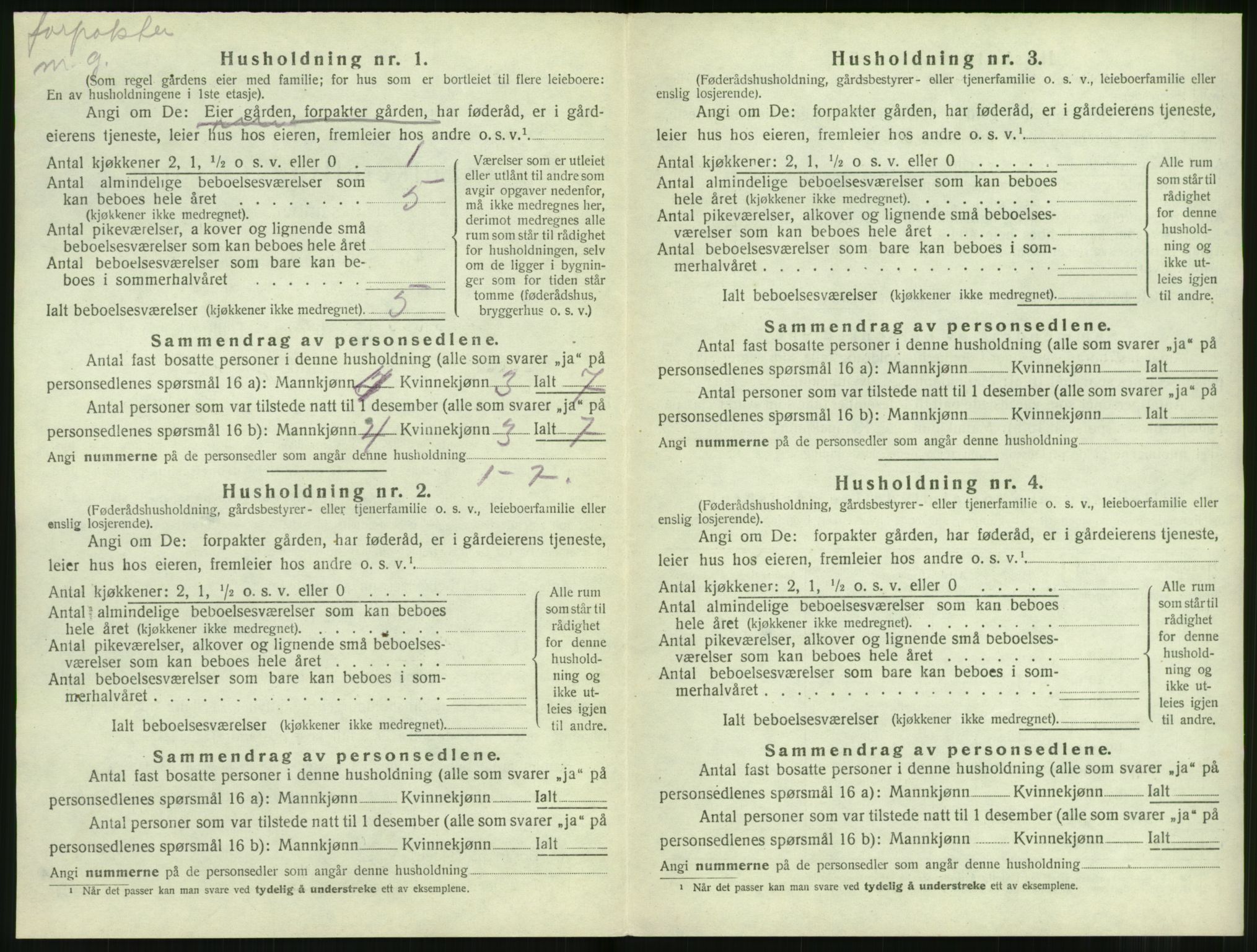 SAT, 1920 census for Ørsta, 1920, p. 151