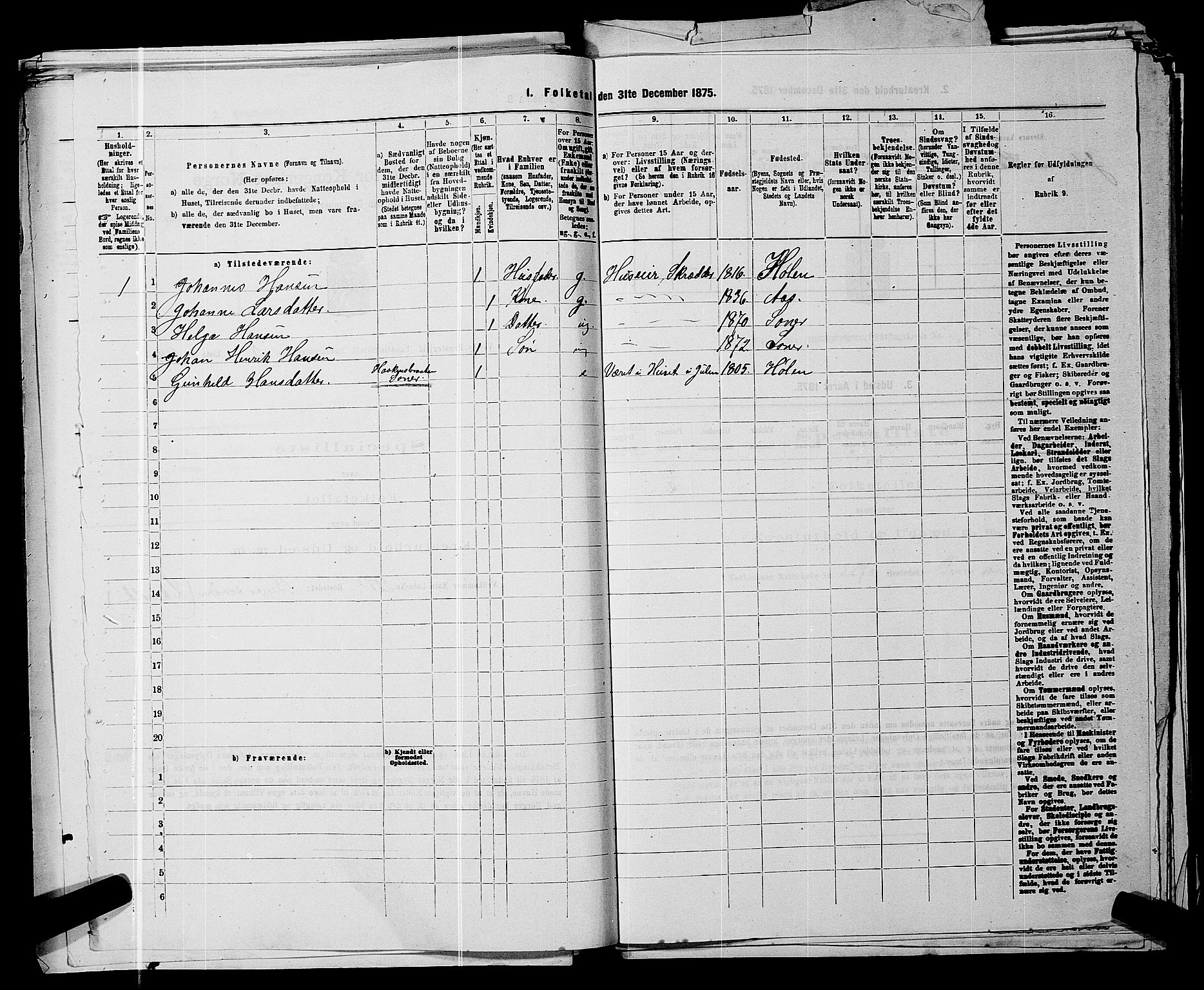 RA, 1875 census for 0211L Vestby/Vestby, Garder og Såner, 1875, p. 891