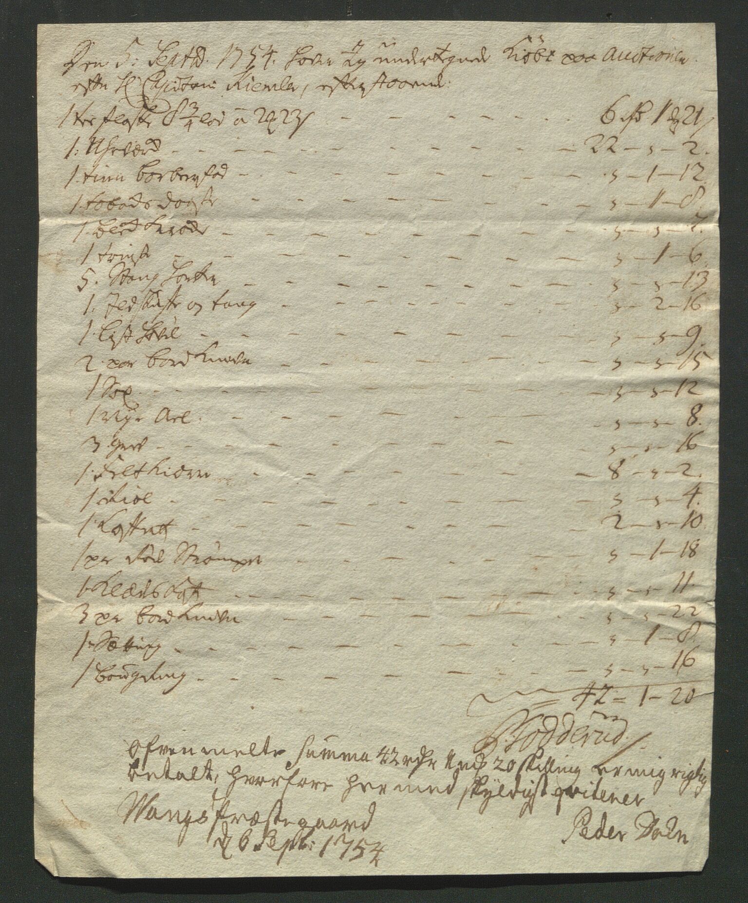 Åker i Vang, Hedmark, og familien Todderud, AV/SAH-ARK-010/E/Ea/L0001: Korrespondanse ordnet kronologisk, 1721-1772, p. 84