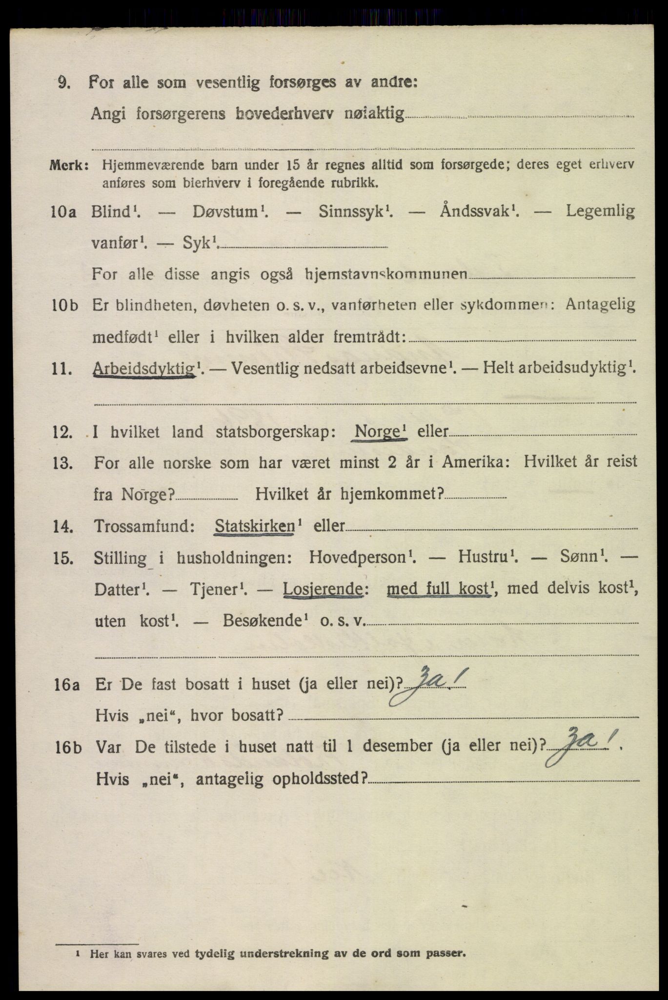 SAK, 1920 census for Froland, 1920, p. 2634