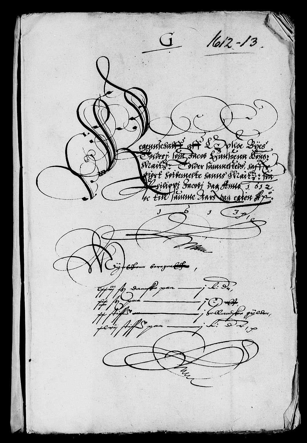 Rentekammeret inntil 1814, Reviderte regnskaper, Lensregnskaper, AV/RA-EA-5023/R/Rb/Rba/L0030: Akershus len, 1612-1613