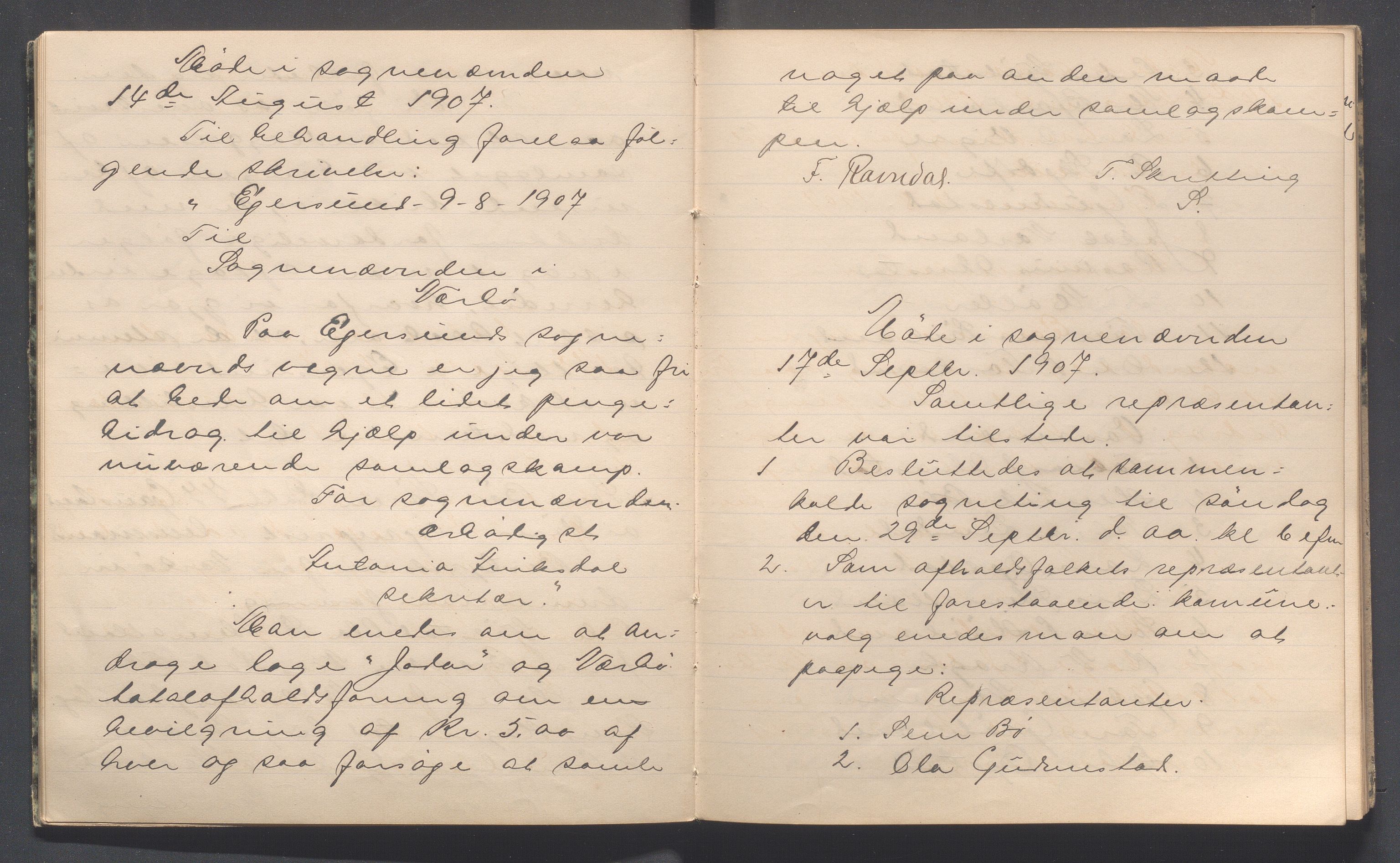 Hå kommune - PA 014 Afholdsfolkets soknenemnd for Nærbø, IKAR/K-102221/A/L0001: Møtebok, 1906-1912, p. 15