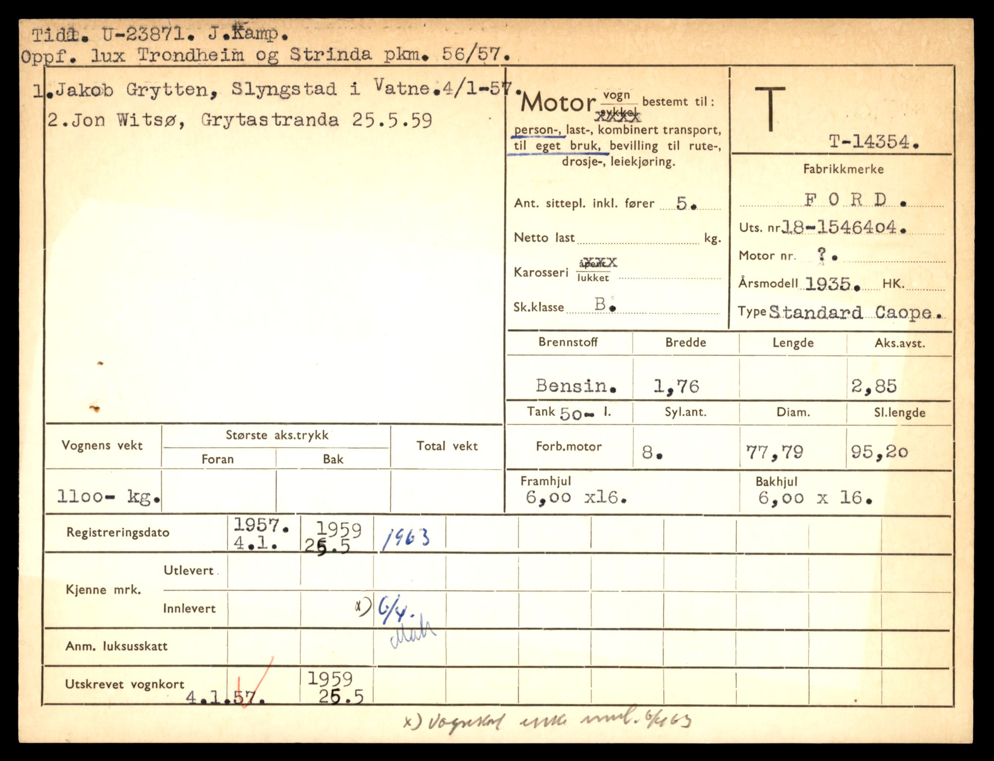 Møre og Romsdal vegkontor - Ålesund trafikkstasjon, AV/SAT-A-4099/F/Fe/L0045: Registreringskort for kjøretøy T 14320 - T 14444, 1927-1998, p. 909