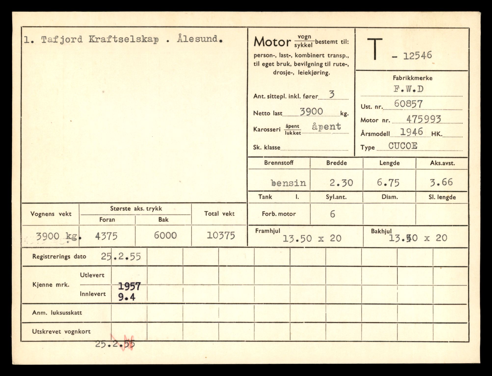 Møre og Romsdal vegkontor - Ålesund trafikkstasjon, AV/SAT-A-4099/F/Fe/L0034: Registreringskort for kjøretøy T 12500 - T 12652, 1927-1998, p. 862