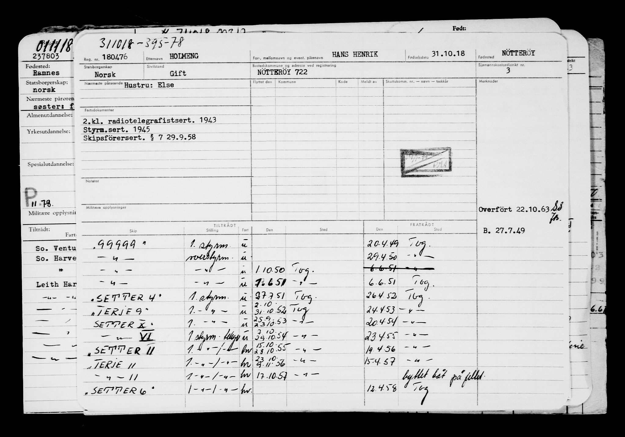 Direktoratet for sjømenn, AV/RA-S-3545/G/Gb/L0163: Hovedkort, 1918, p. 638