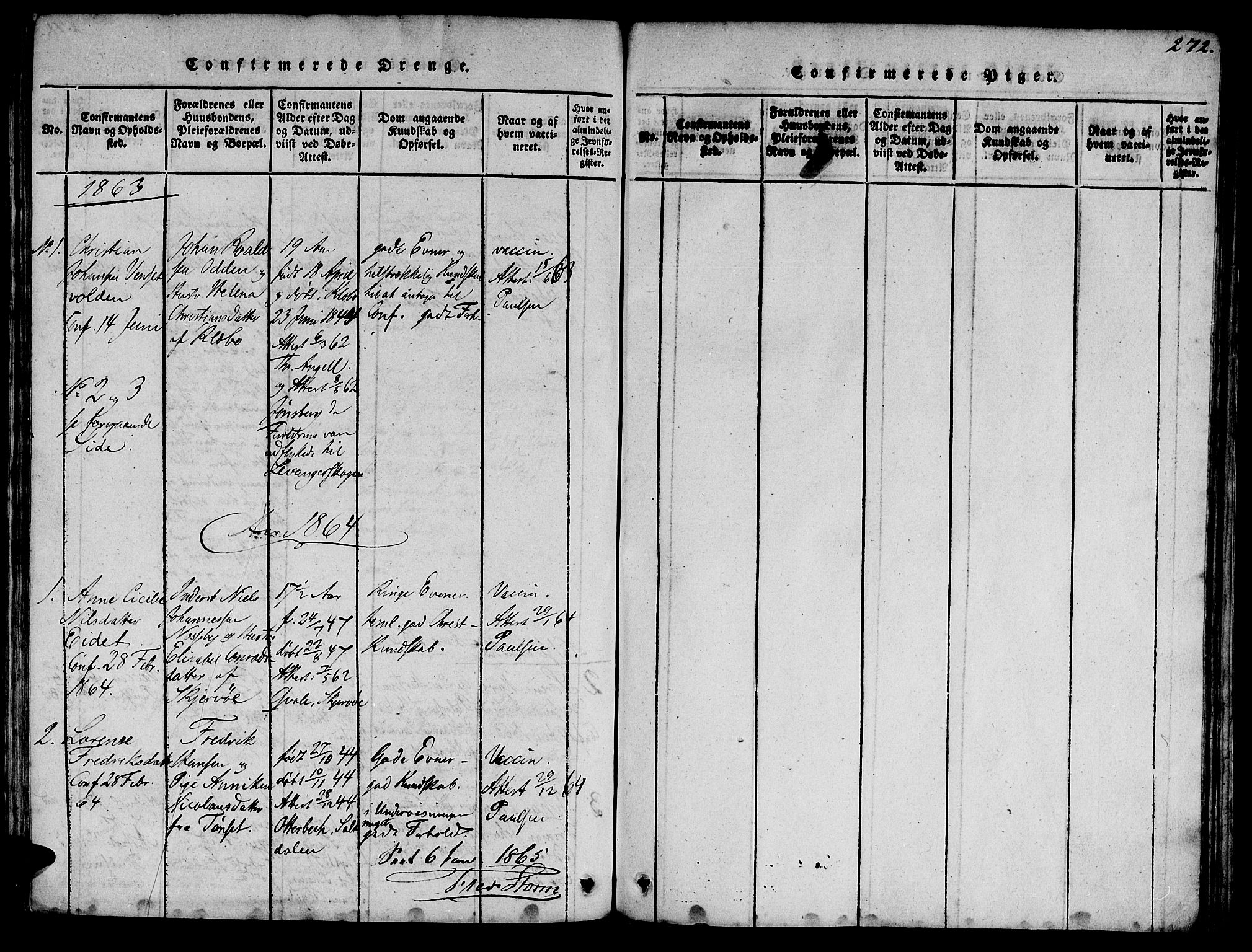 Ministerialprotokoller, klokkerbøker og fødselsregistre - Sør-Trøndelag, SAT/A-1456/623/L0478: Parish register (copy) no. 623C01, 1815-1873, p. 272