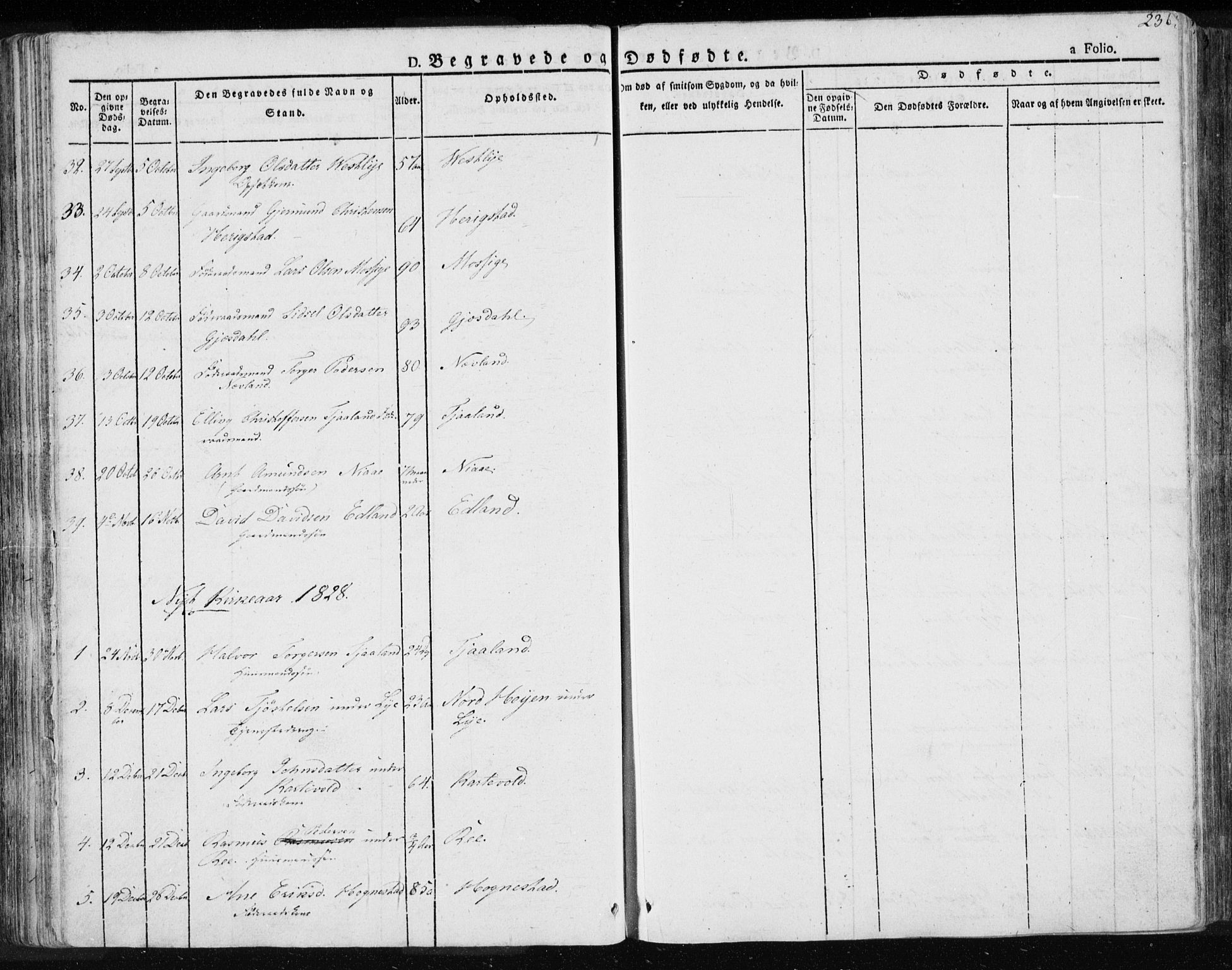 Lye sokneprestkontor, AV/SAST-A-101794/001/30BA/L0004: Parish register (official) no. A 4, 1826-1841, p. 236