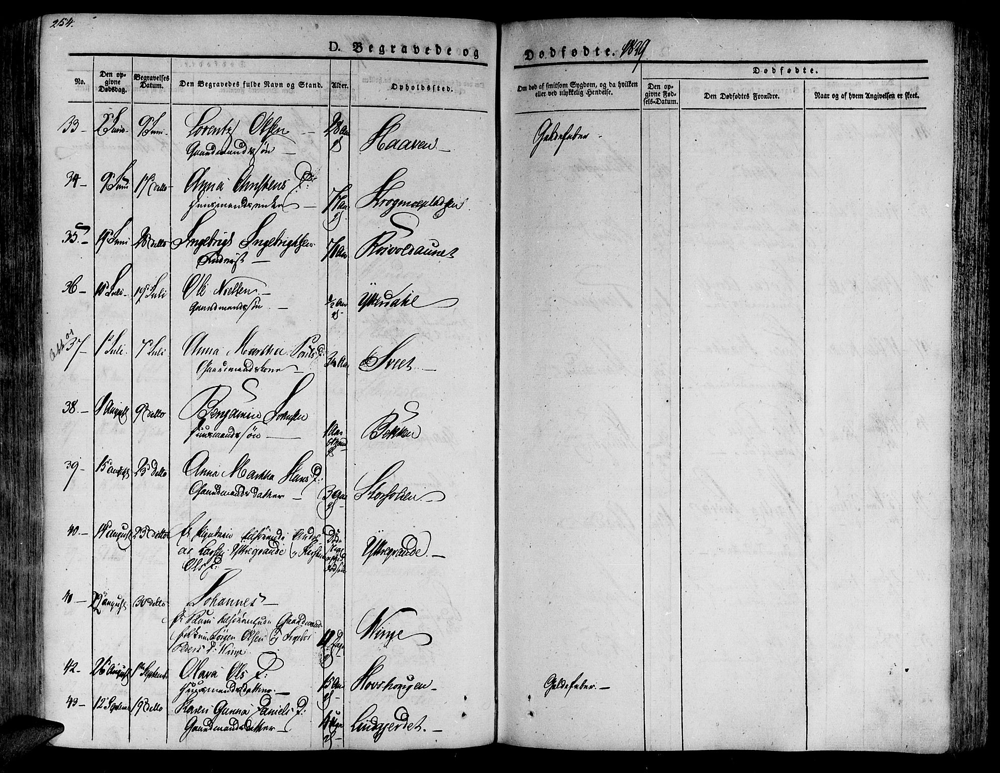 Ministerialprotokoller, klokkerbøker og fødselsregistre - Nord-Trøndelag, AV/SAT-A-1458/701/L0006: Parish register (official) no. 701A06, 1825-1841, p. 254