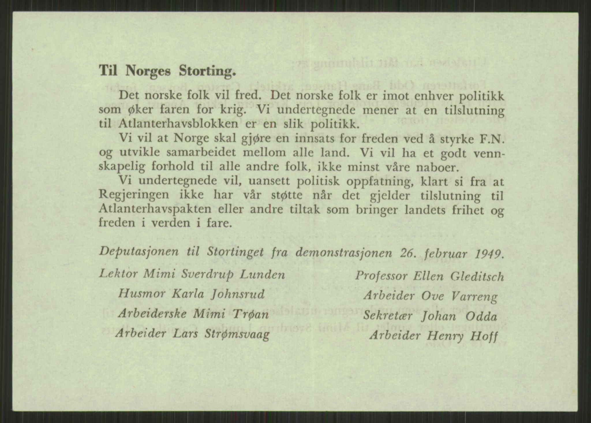 Utenriksdepartementet, AV/RA-S-2259, 1948-1950, p. 87