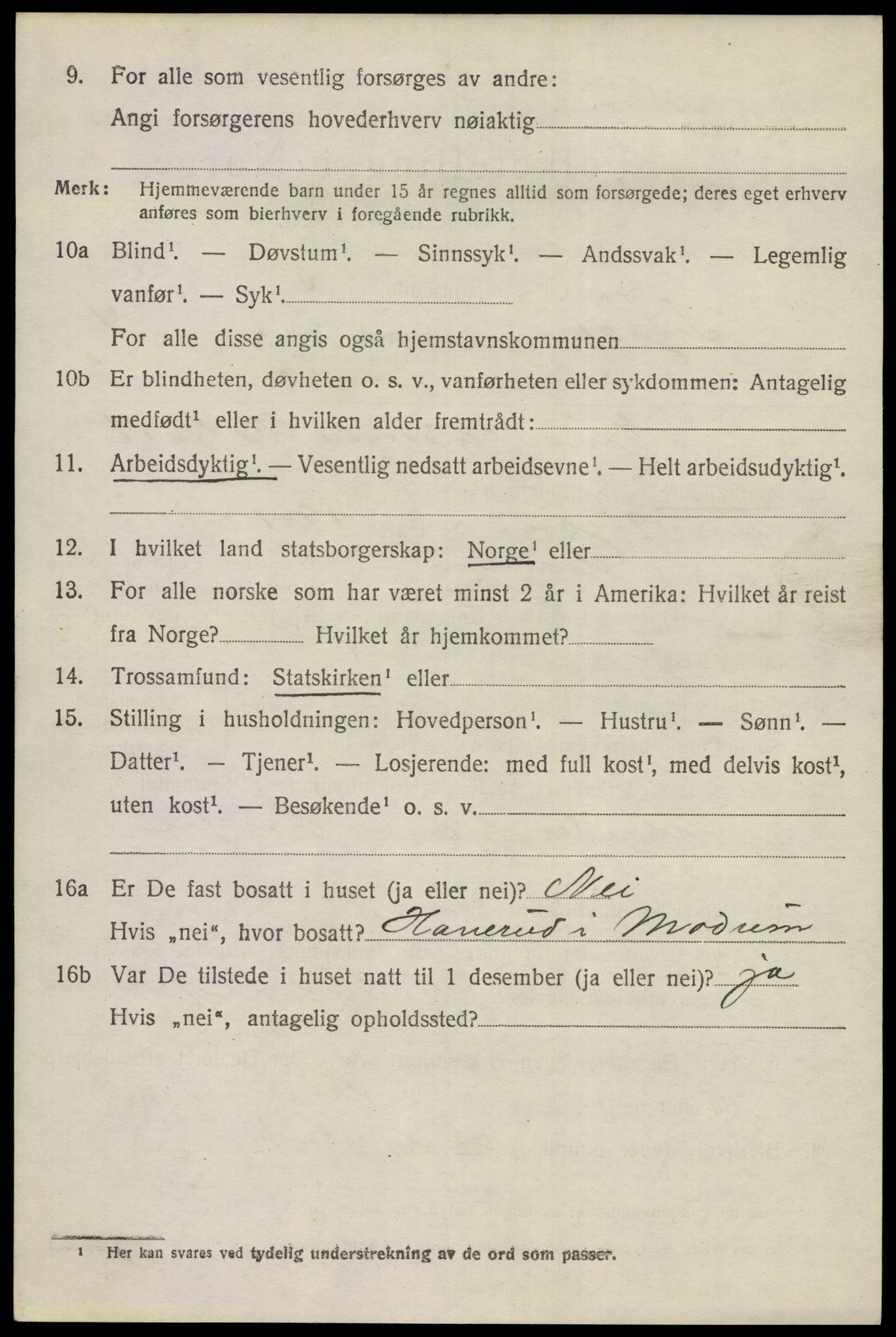 SAKO, 1920 census for Sigdal, 1920, p. 3427