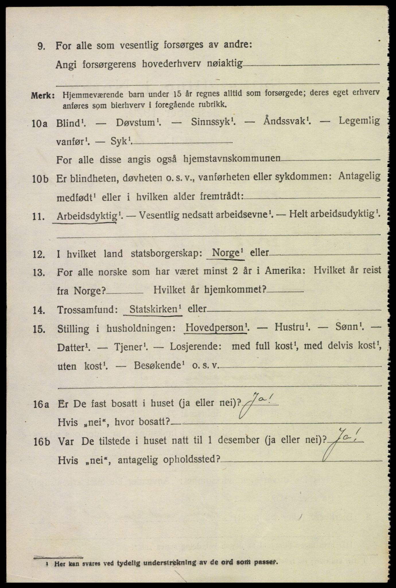 SAK, 1920 census for Froland, 1920, p. 964