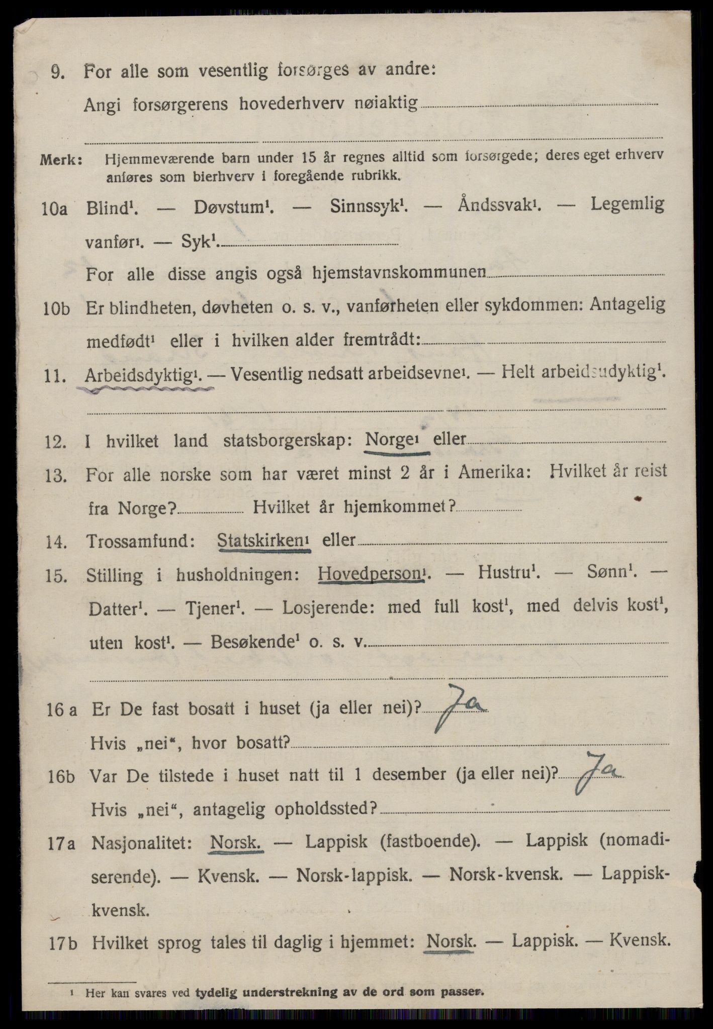 SAT, 1920 census for Å, 1920, p. 5033