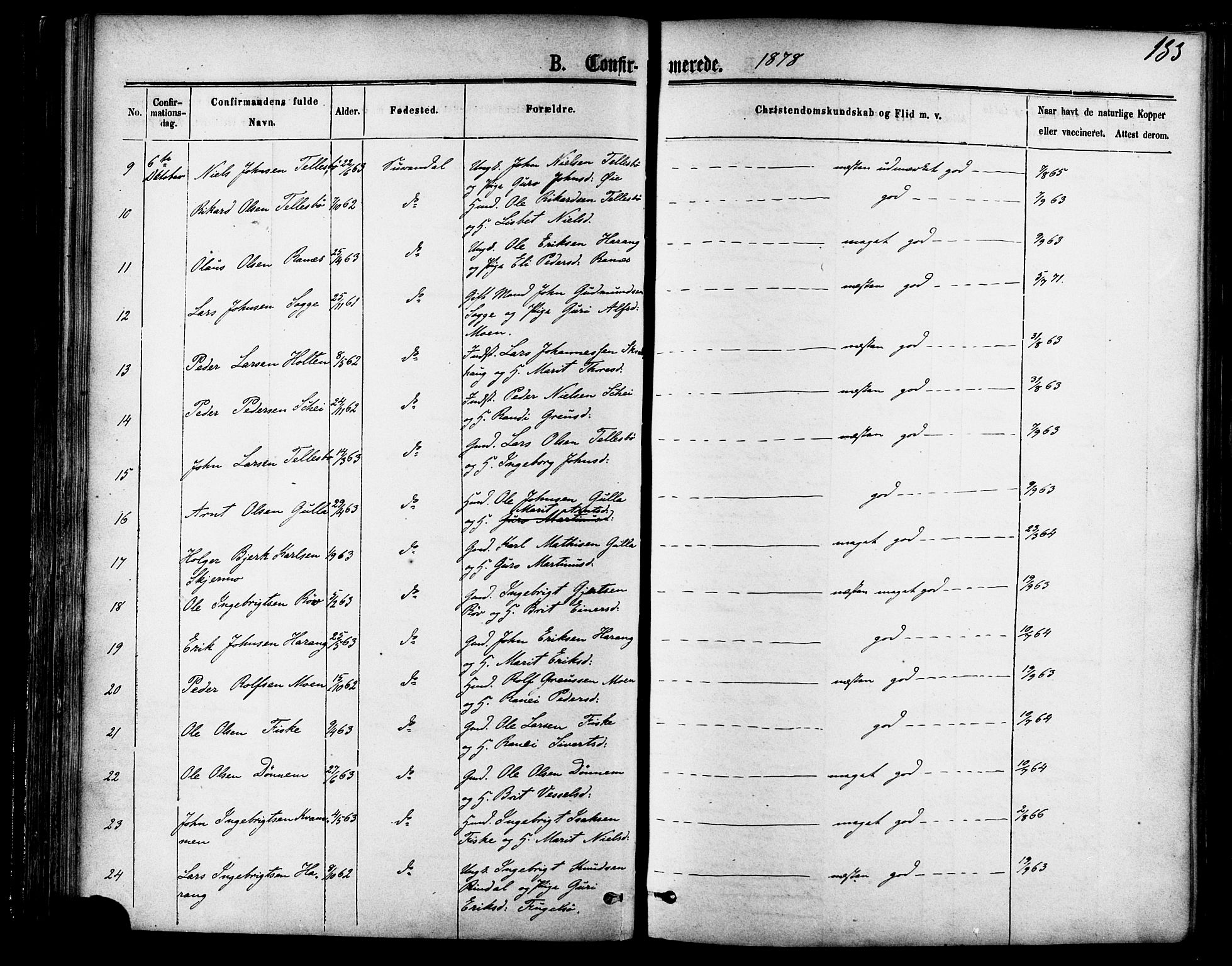 Ministerialprotokoller, klokkerbøker og fødselsregistre - Møre og Romsdal, SAT/A-1454/595/L1046: Parish register (official) no. 595A08, 1874-1884, p. 133