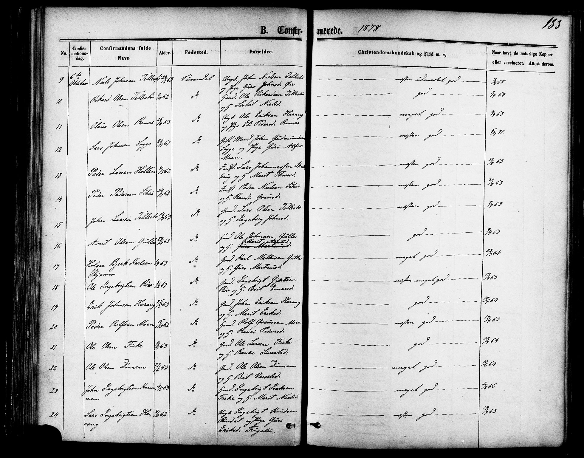 Ministerialprotokoller, klokkerbøker og fødselsregistre - Møre og Romsdal, AV/SAT-A-1454/595/L1046: Parish register (official) no. 595A08, 1874-1884, p. 133