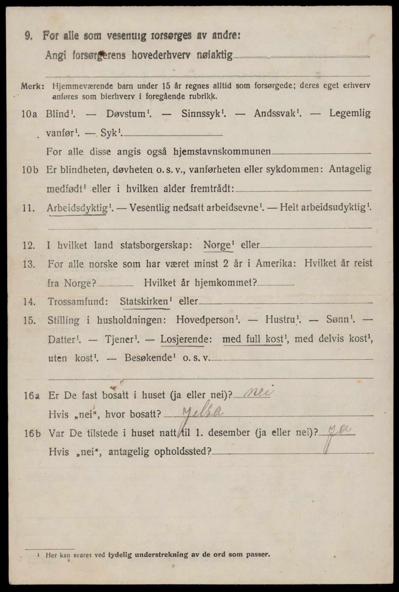 SAST, 1920 census for Jelsa, 1920, p. 935