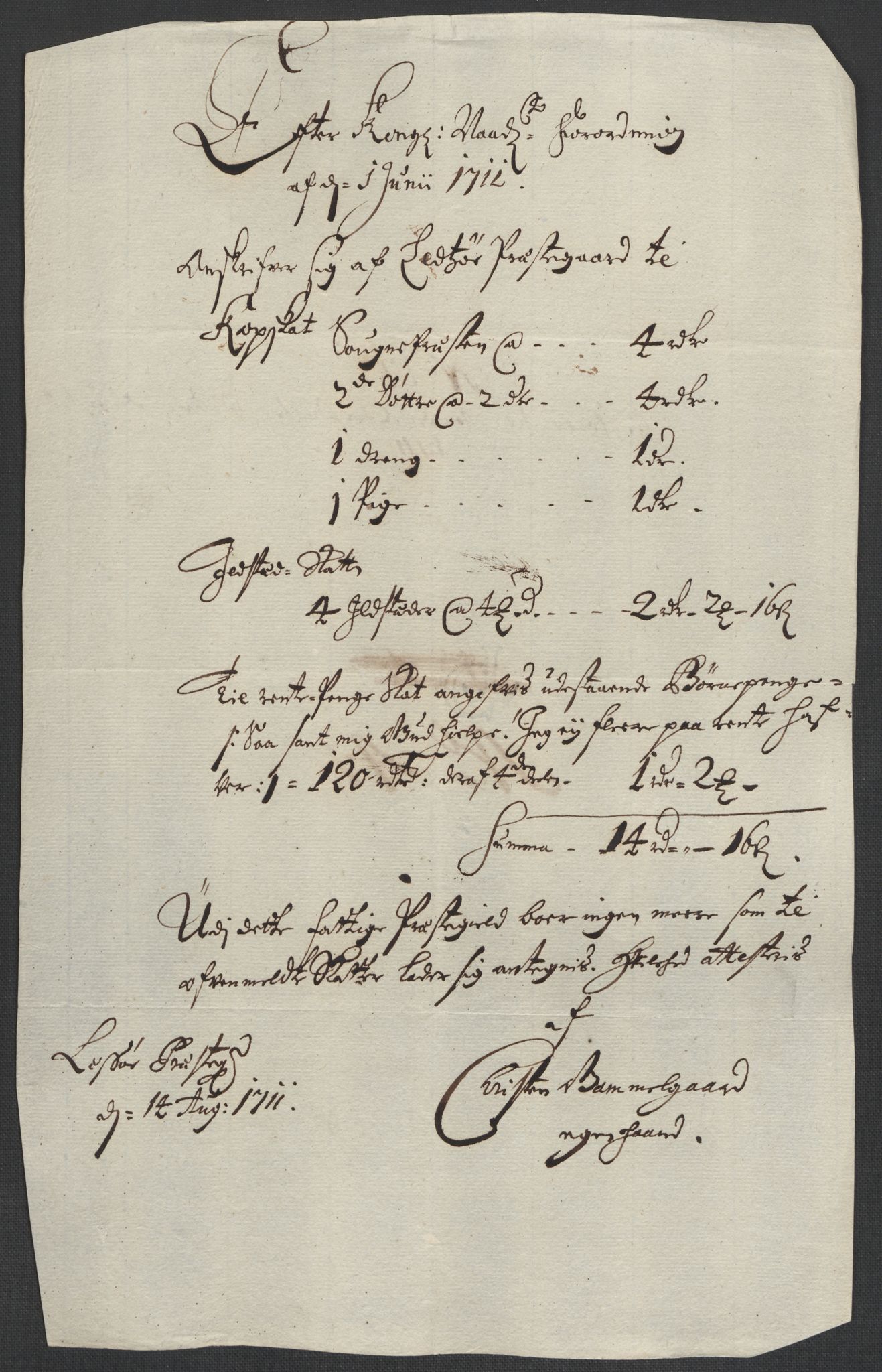 Rentekammeret inntil 1814, Reviderte regnskaper, Fogderegnskap, AV/RA-EA-4092/R17/L1180: Fogderegnskap Gudbrandsdal, 1711, p. 343