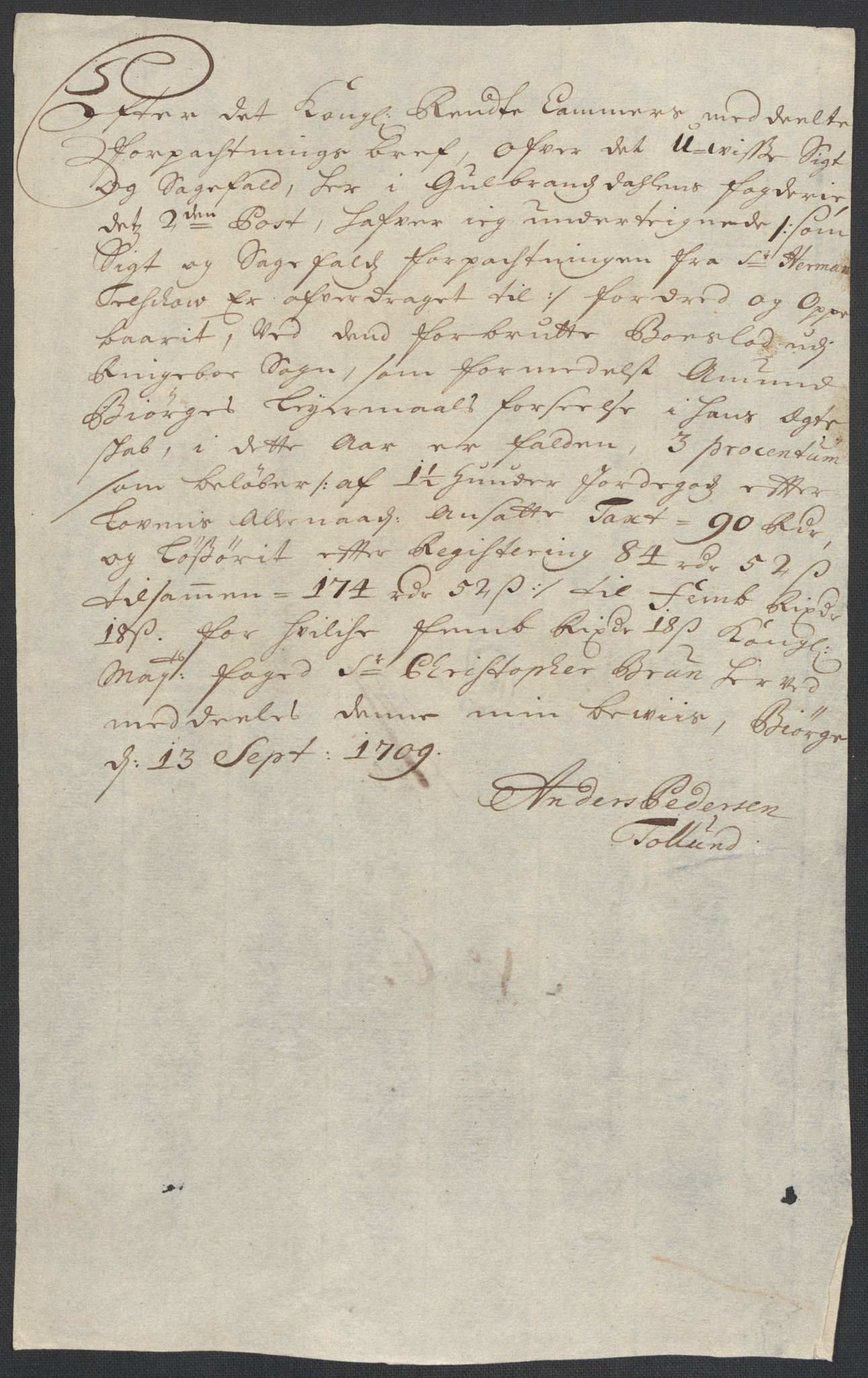 Rentekammeret inntil 1814, Reviderte regnskaper, Fogderegnskap, RA/EA-4092/R17/L1179: Fogderegnskap Gudbrandsdal, 1708-1710, p. 189