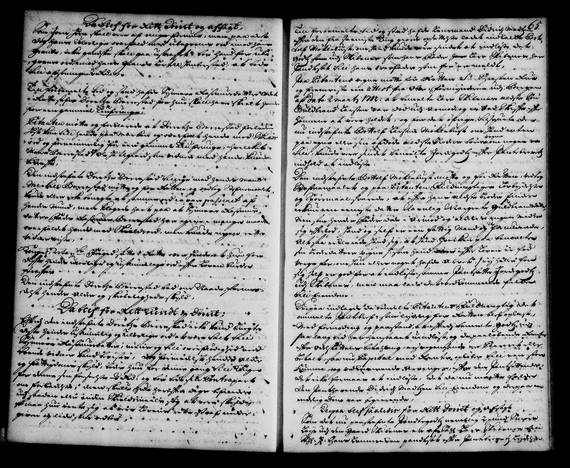 Nordfjord sorenskriveri, SAB/A-2801/01/01a/L0018: Tingbøker (justisprotokoller), 1711-1713, p. 64b-65a