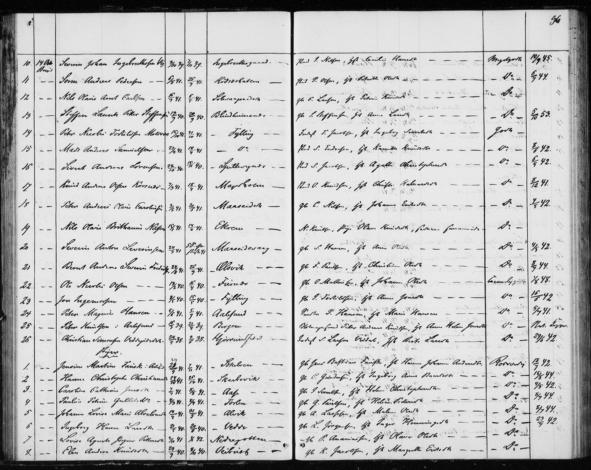 Ministerialprotokoller, klokkerbøker og fødselsregistre - Møre og Romsdal, AV/SAT-A-1454/528/L0416: Curate's parish register no. 528B04, 1853-1857, p. 56