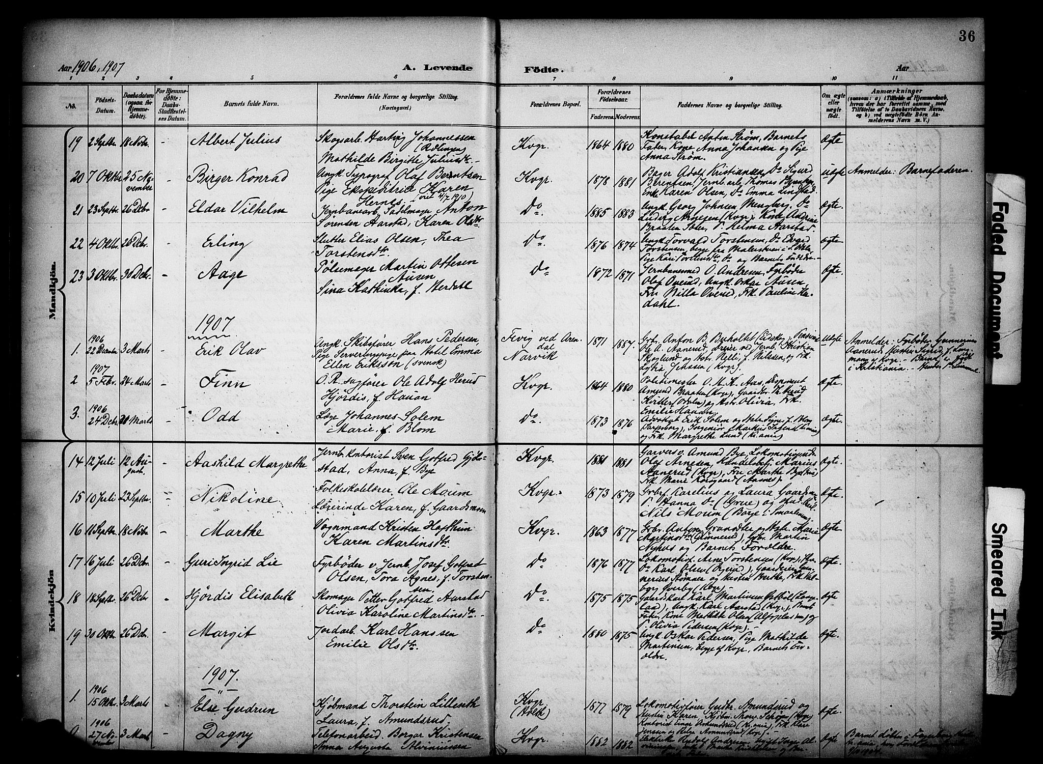 Vinger prestekontor, AV/SAH-PREST-024/H/Ha/Haa/L0016: Parish register (official) no. 16, 1898-1920, p. 36