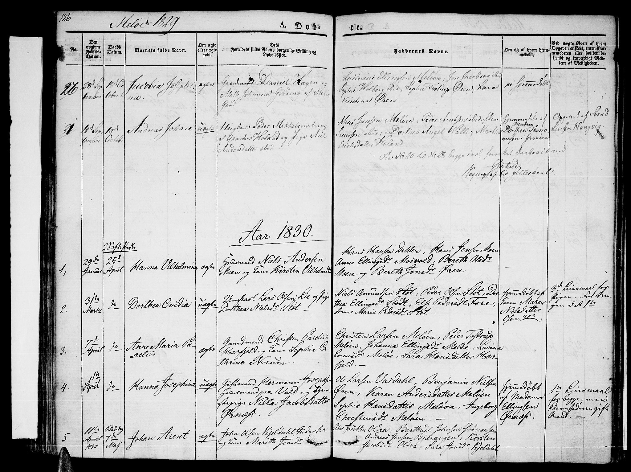 Ministerialprotokoller, klokkerbøker og fødselsregistre - Nordland, SAT/A-1459/841/L0598: Parish register (official) no. 841A06 /2, 1825-1844, p. 126